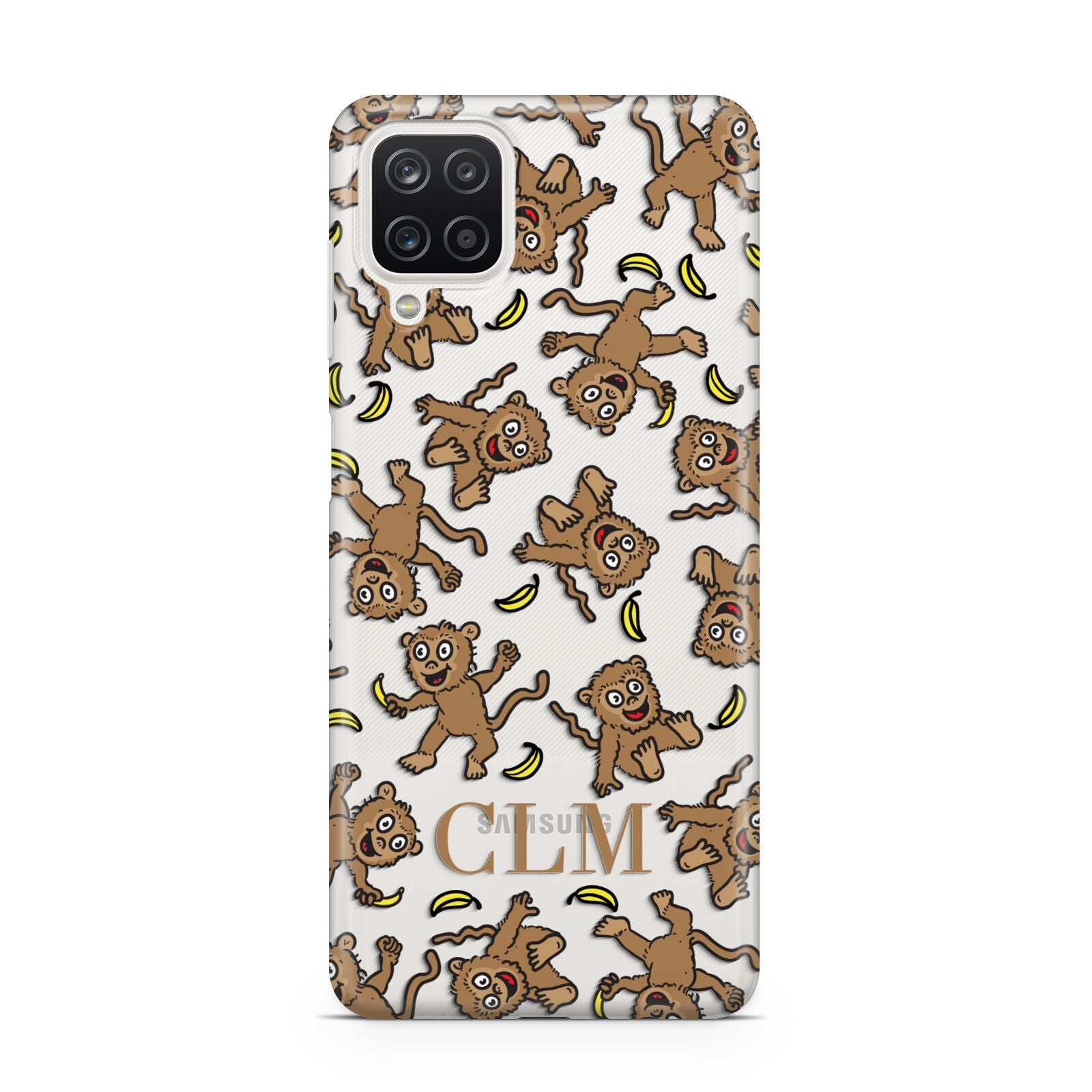 Personalised Monkey Initials Samsung M12 Case