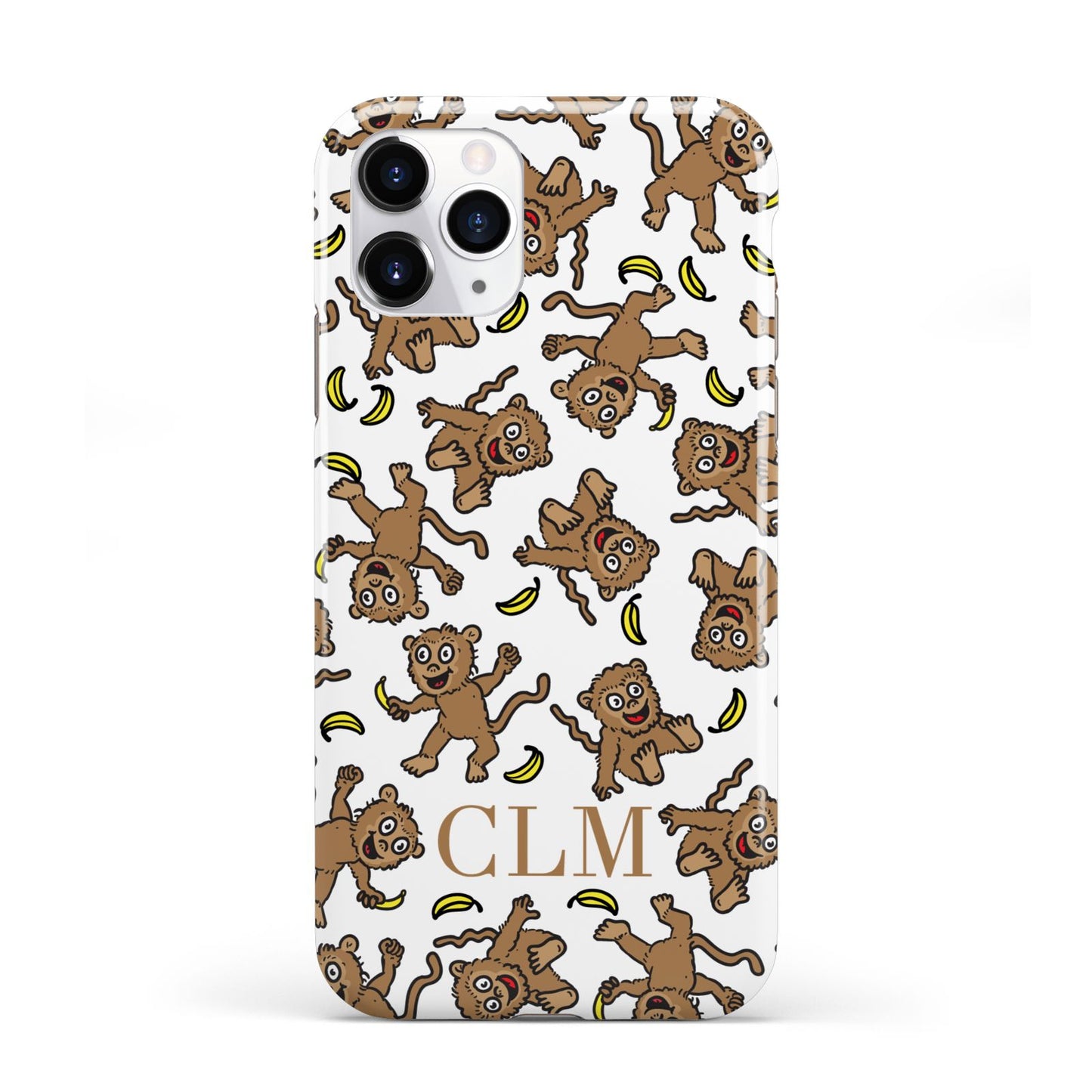 Personalised Monkey Initials iPhone 11 Pro 3D Tough Case