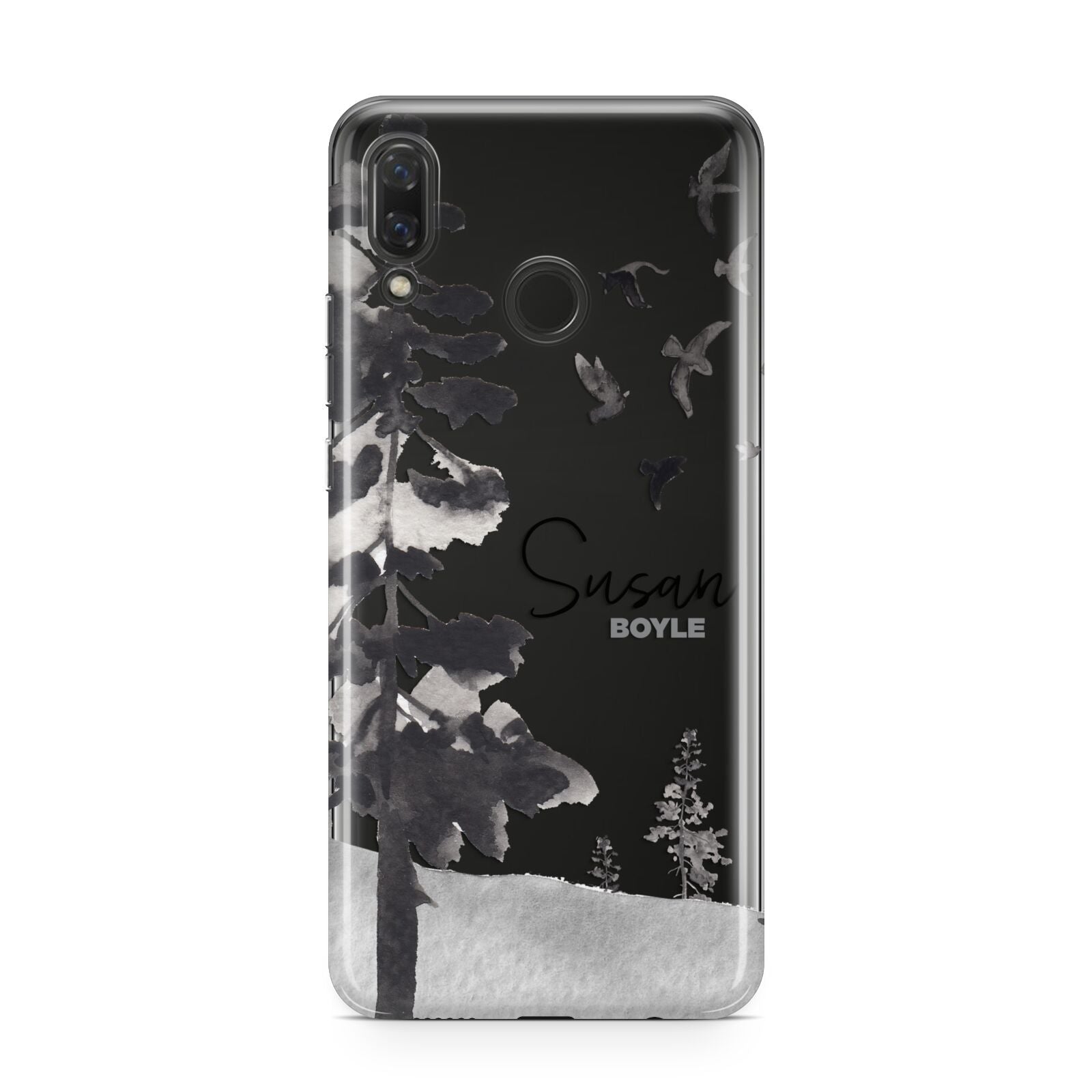 Personalised Monochrome Forest Huawei Nova 3 Phone Case