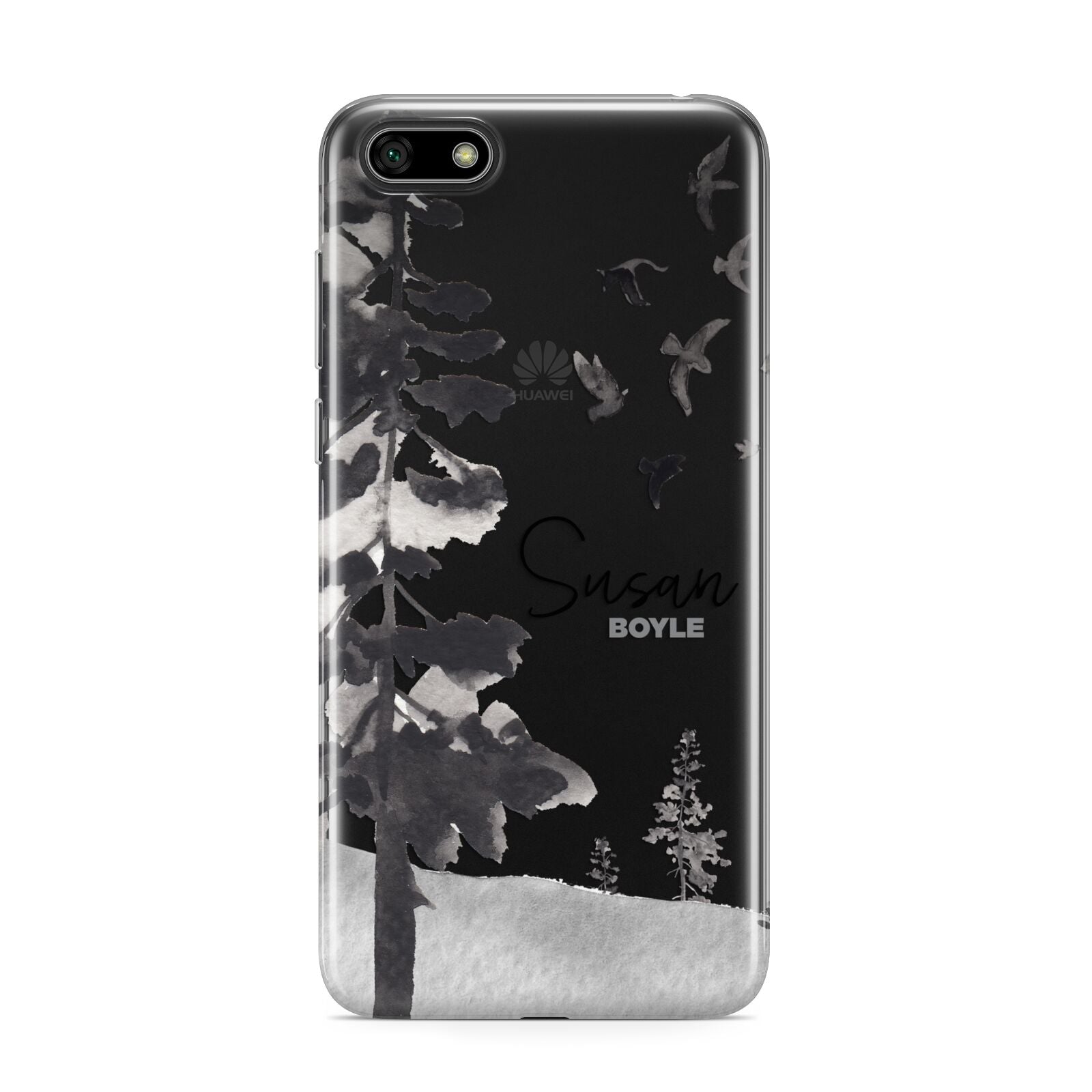 Personalised Monochrome Forest Huawei Y5 Prime 2018 Phone Case