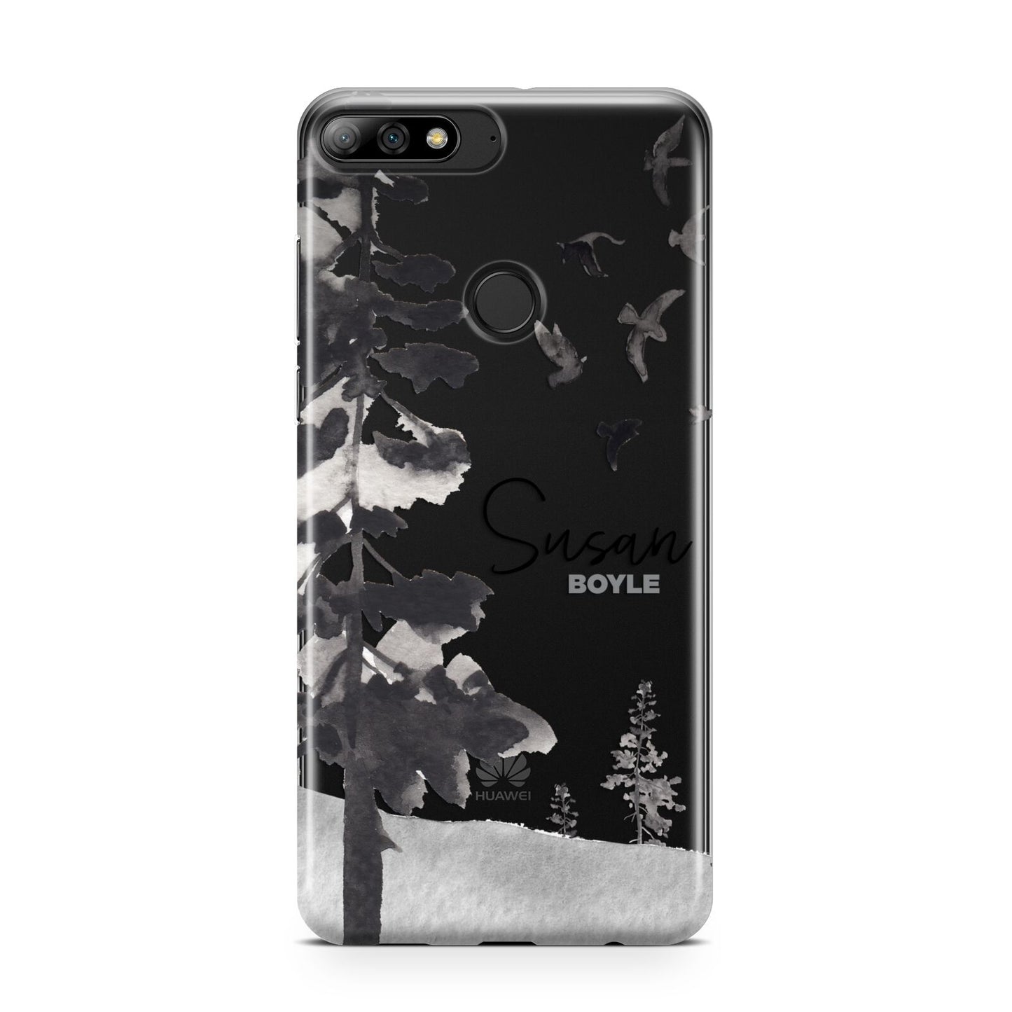 Personalised Monochrome Forest Huawei Y7 2018