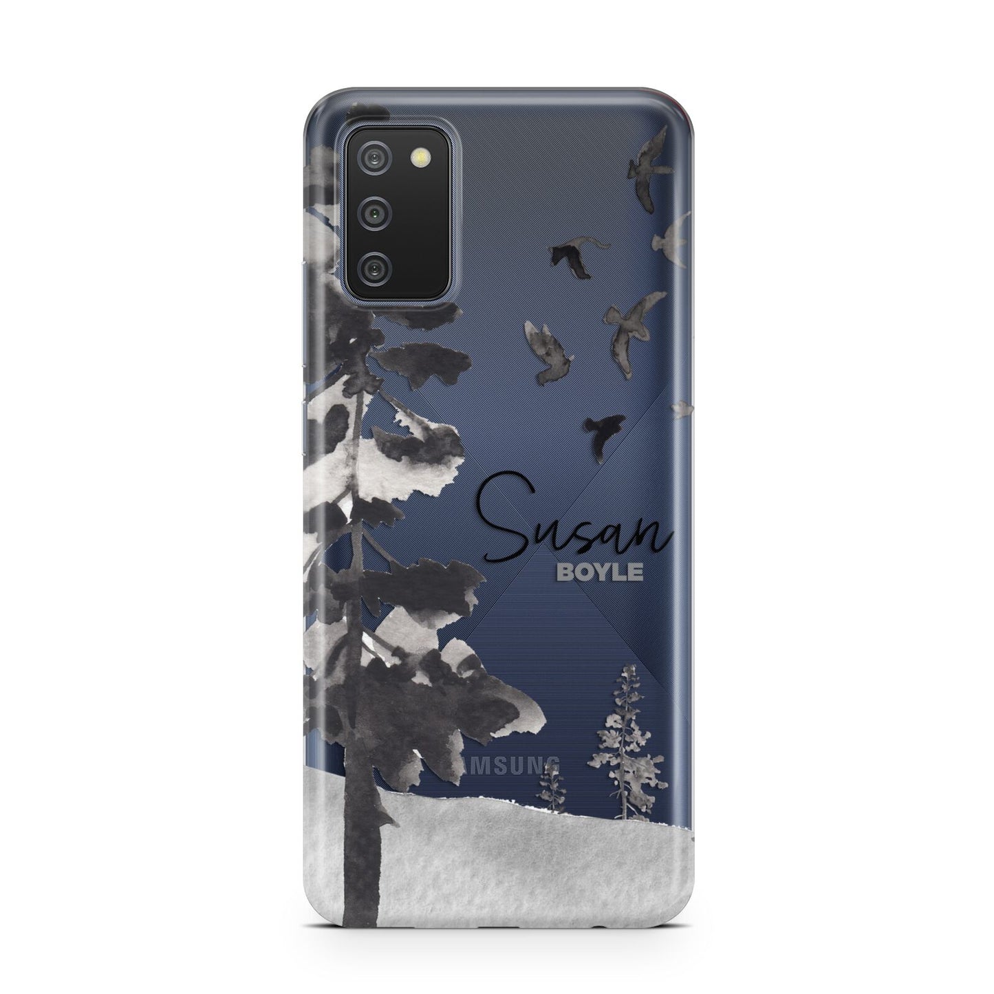 Personalised Monochrome Forest Samsung A02s Case