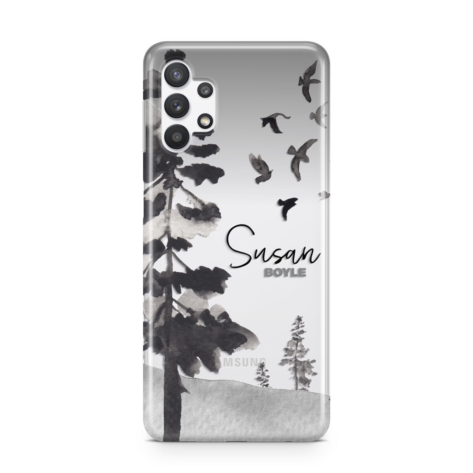 Personalised Monochrome Forest Samsung A32 5G Case