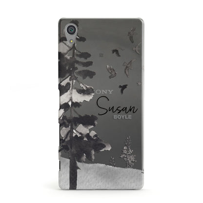 Personalised Monochrome Forest Sony Xperia Case