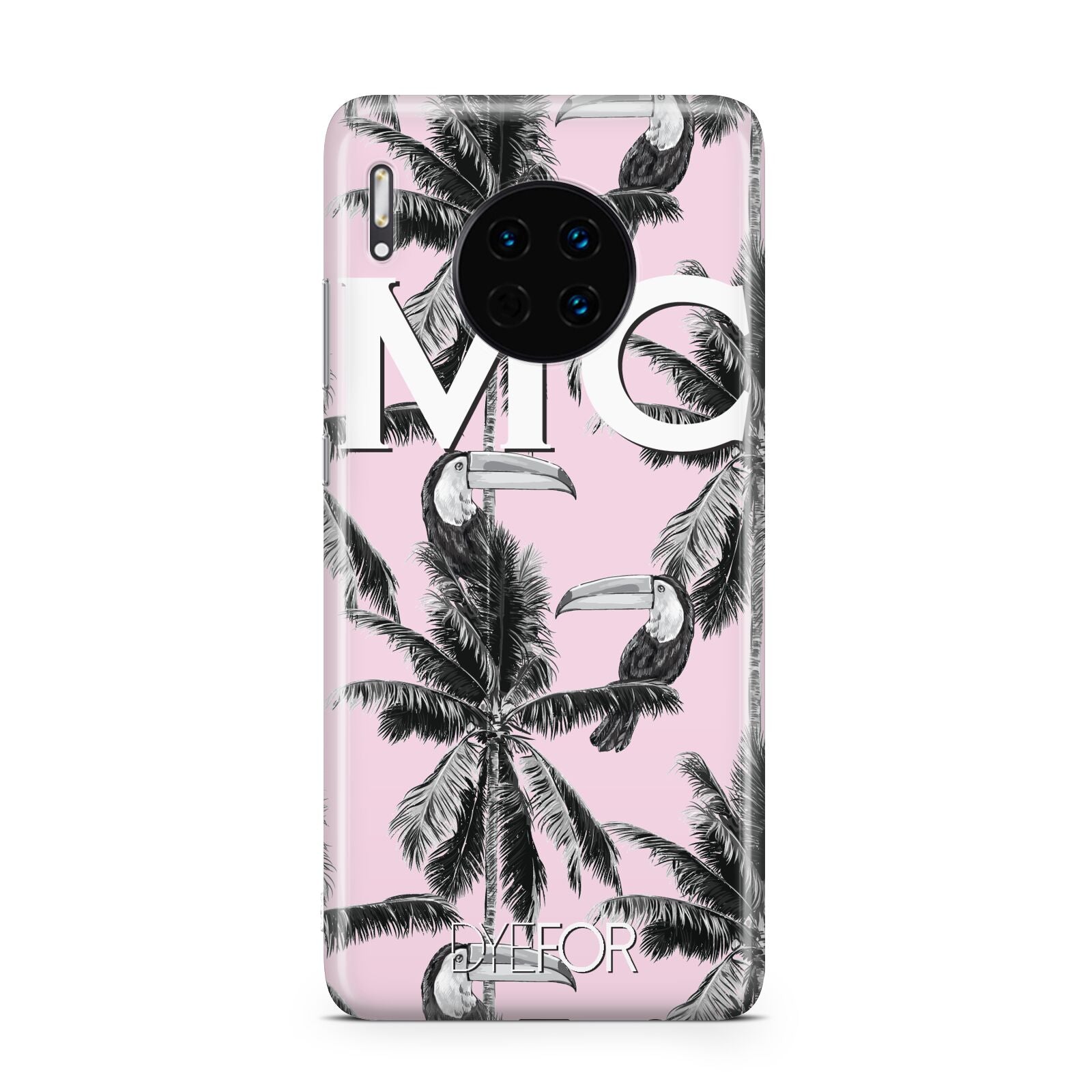 Personalised Monochrome Pink Toucan Huawei Mate 30