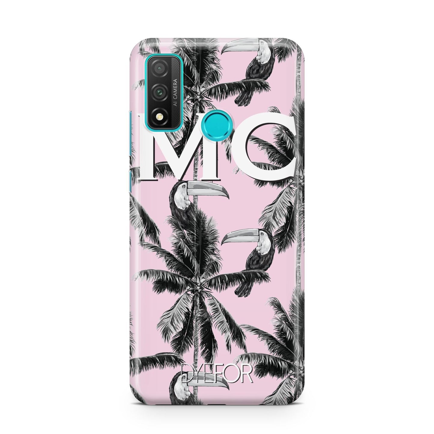 Personalised Monochrome Pink Toucan Huawei P Smart 2020