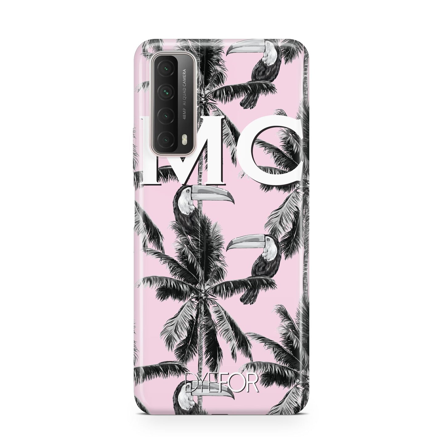 Personalised Monochrome Pink Toucan Huawei P Smart 2021