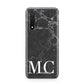 Personalised Monogram Black Marble Huawei Nova 6 Phone Case