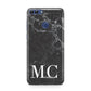 Personalised Monogram Black Marble Huawei P Smart Case