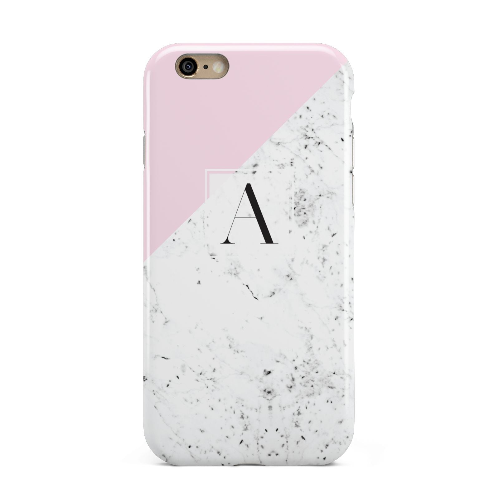 Personalised Monogram Initial Letter Marble Apple iPhone 6 3D Tough Case