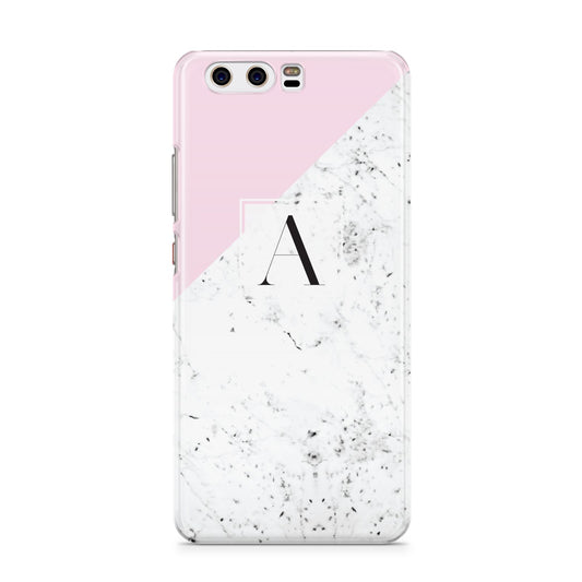 Personalised Monogram Initial Letter Marble Huawei P10 Phone Case