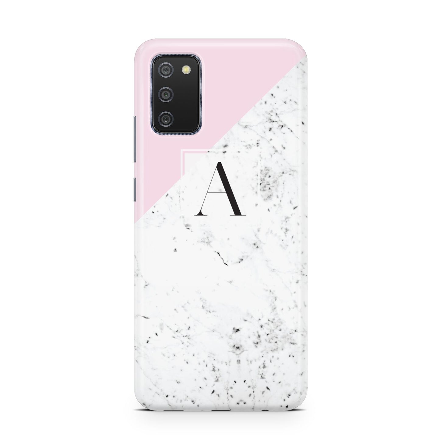 Personalised Monogram Initial Letter Marble Samsung A02s Case