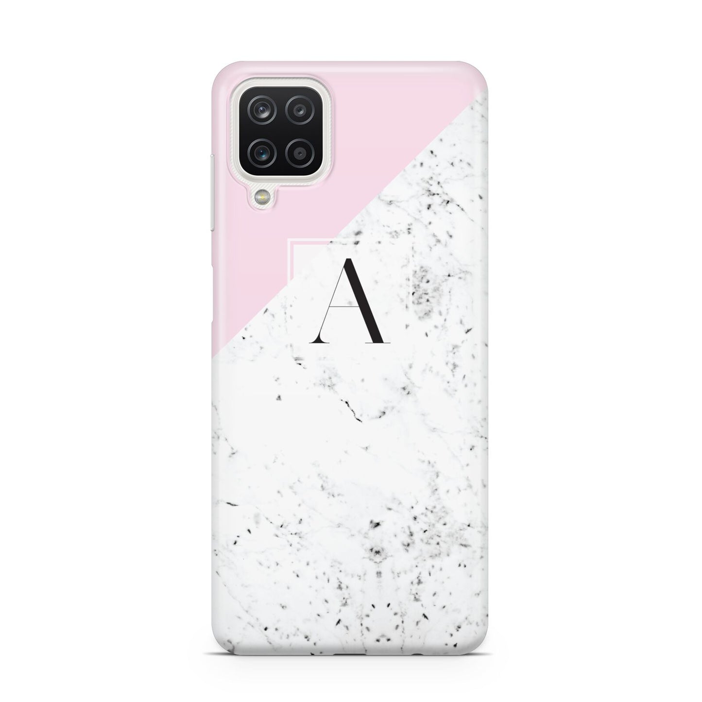 Personalised Monogram Initial Letter Marble Samsung A12 Case