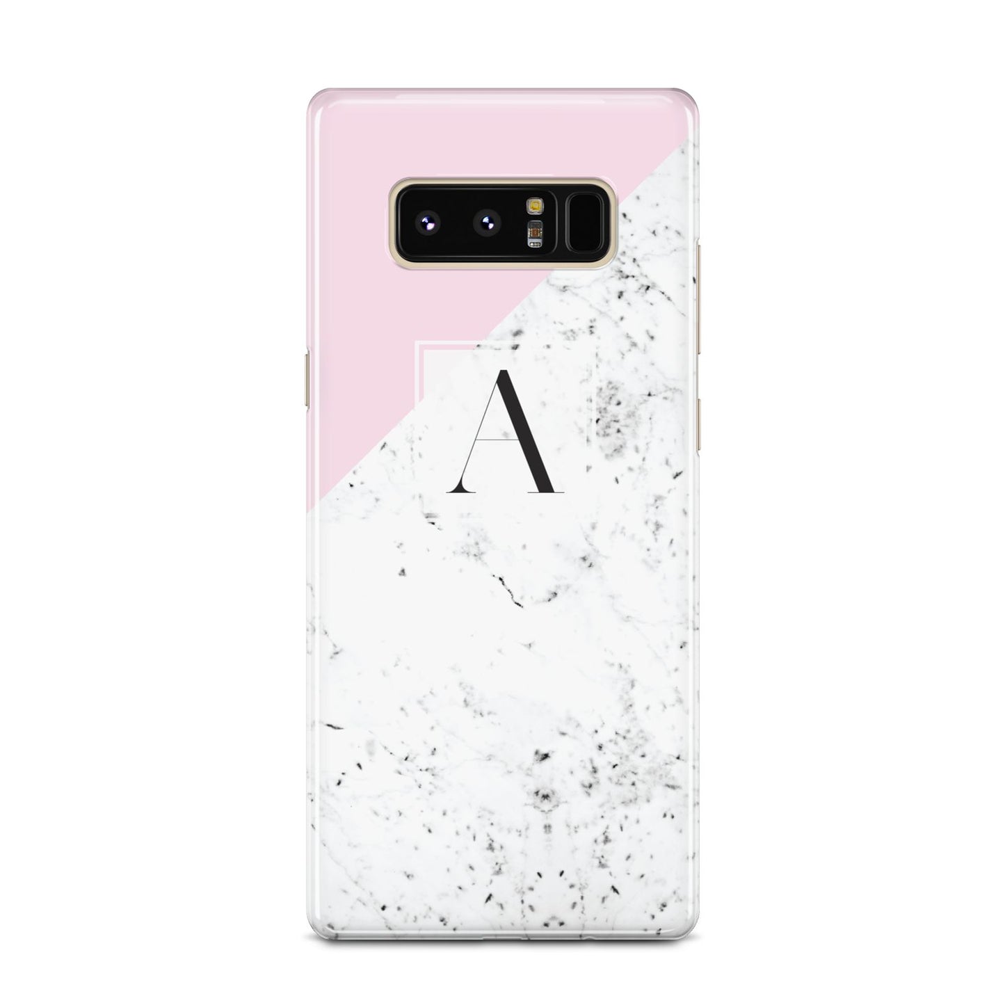 Personalised Monogram Initial Letter Marble Samsung Galaxy Note 8 Case