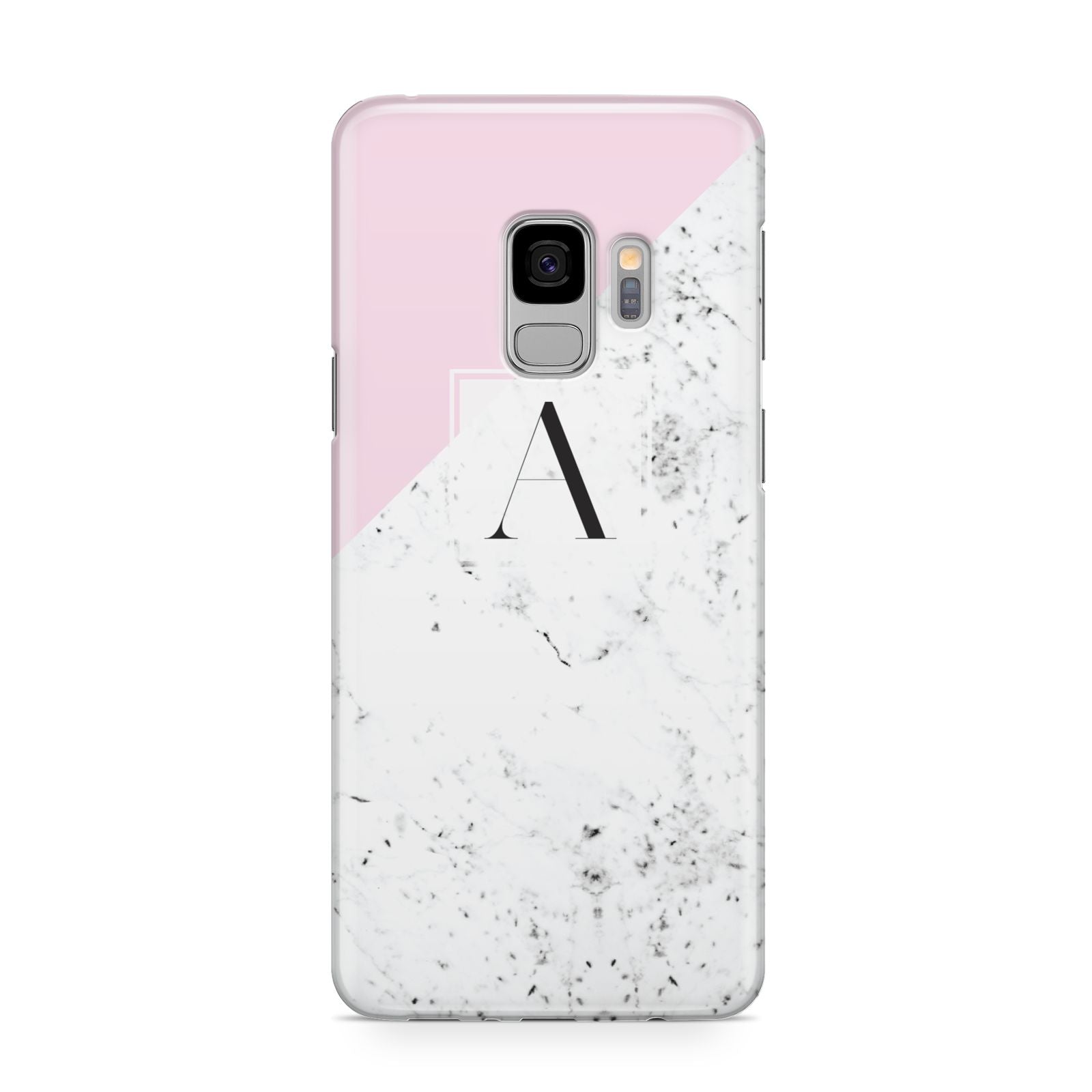 Personalised Monogram Initial Letter Marble Samsung Galaxy S9 Case