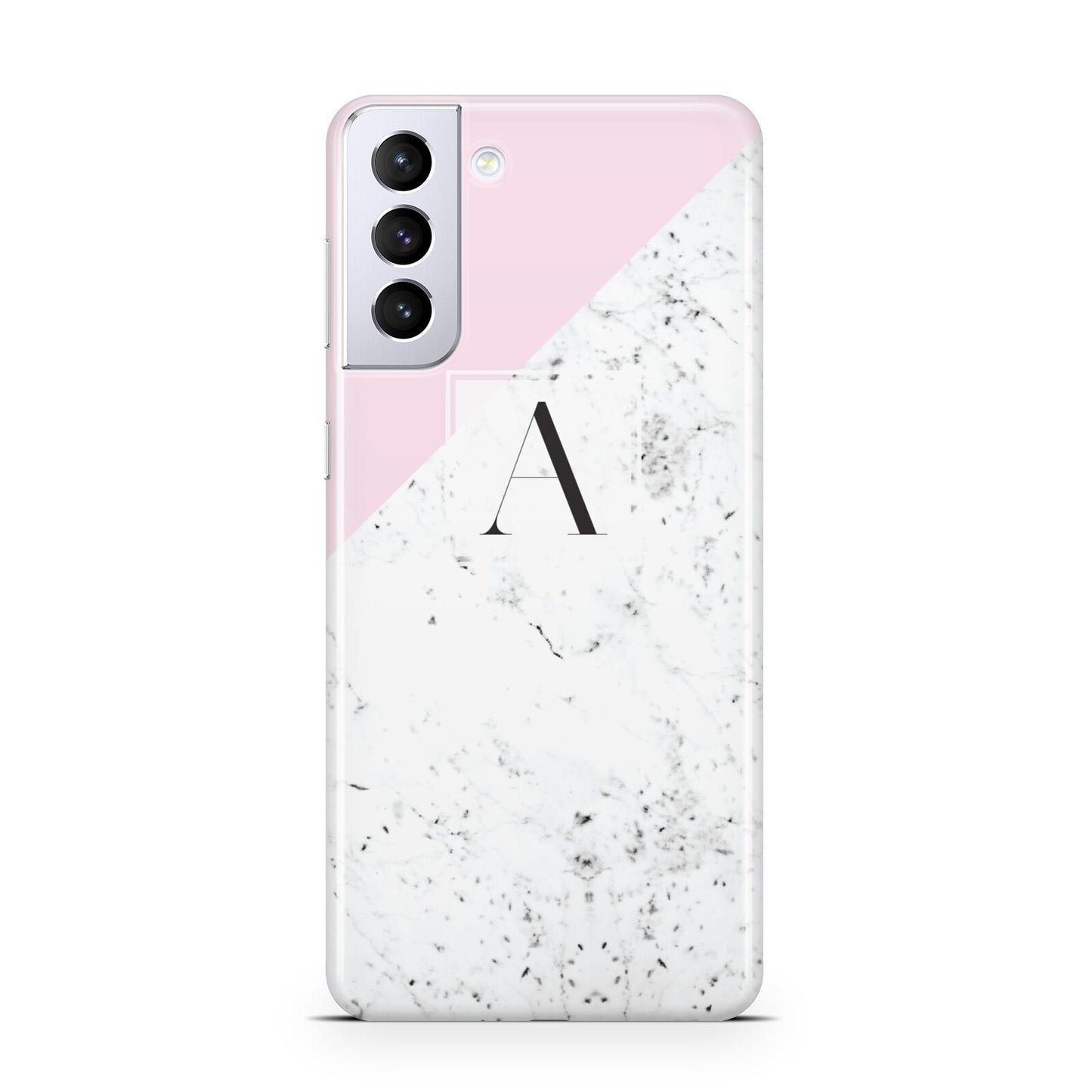 Personalised Monogram Initial Letter Marble Samsung S21 Plus Case