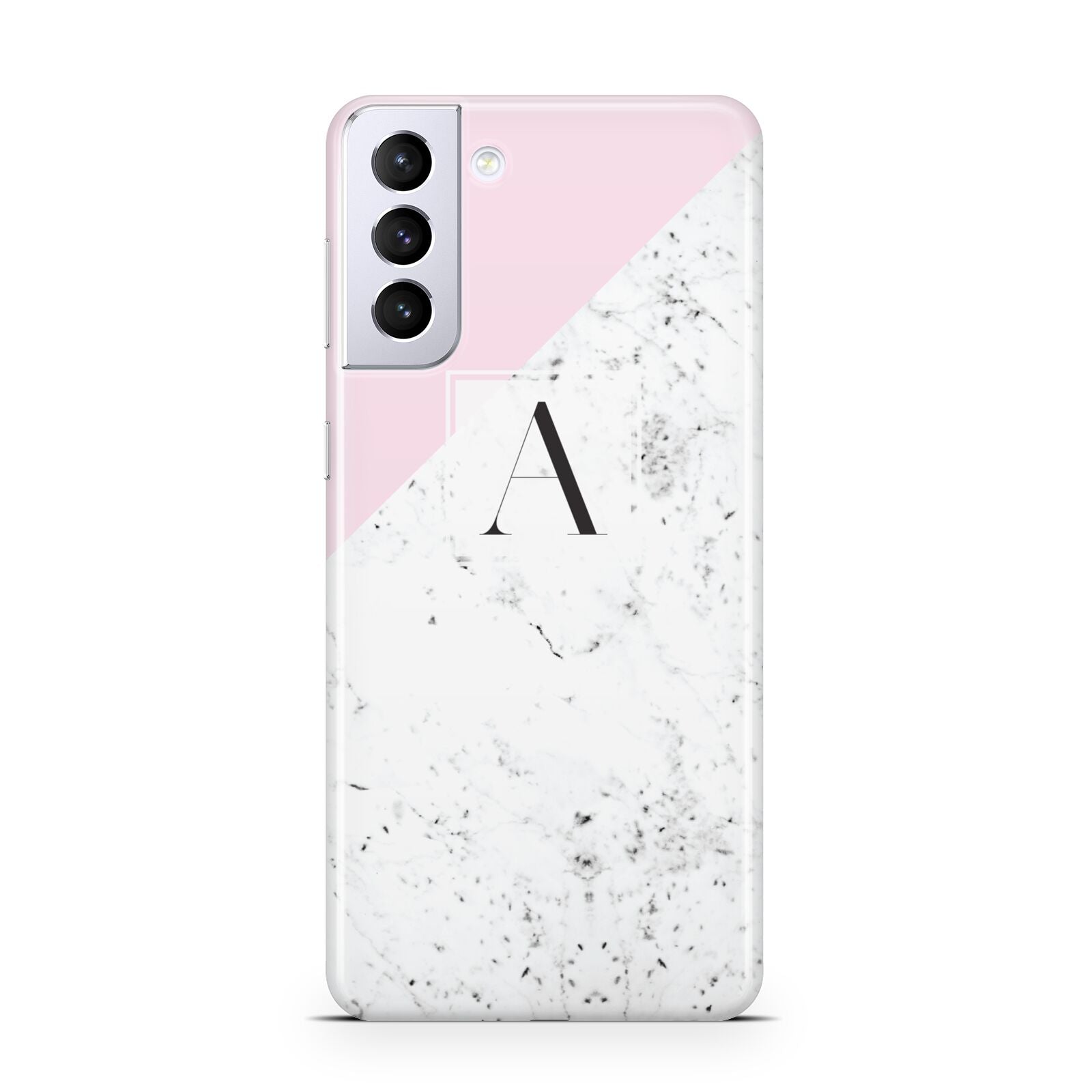 Personalised Monogram Initial Letter Marble Samsung S21 Plus Case