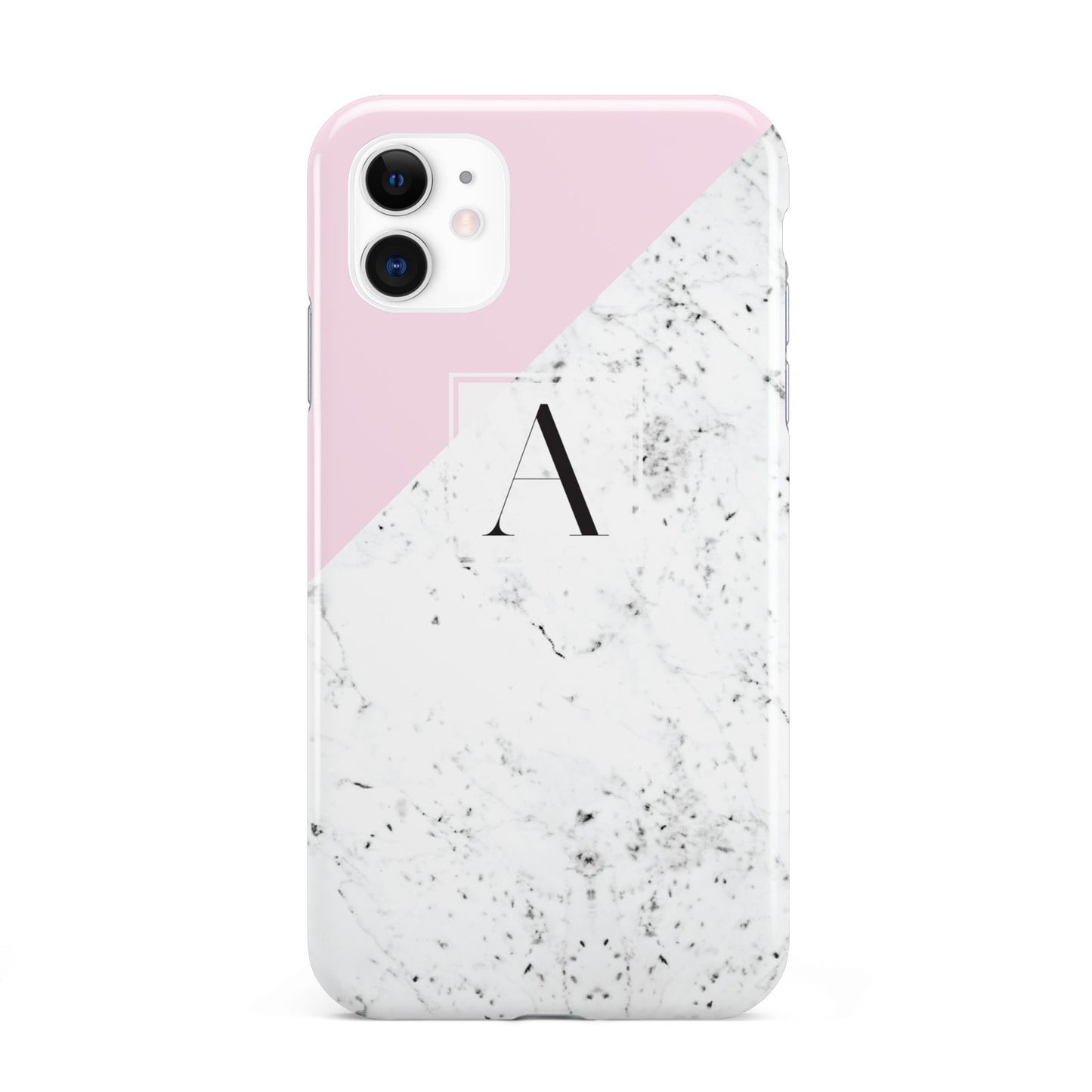 Personalised Monogram Initial Letter Marble iPhone 11 3D Tough Case