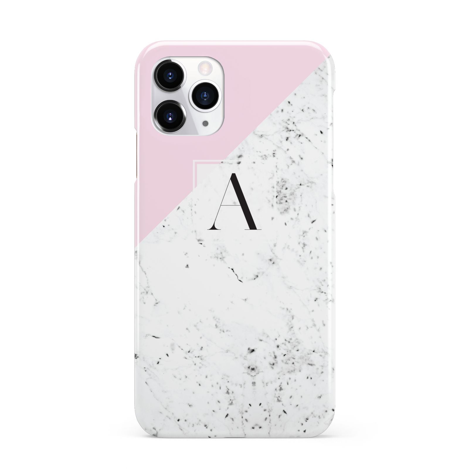 Personalised Monogram Initial Letter Marble iPhone 11 Pro 3D Snap Case