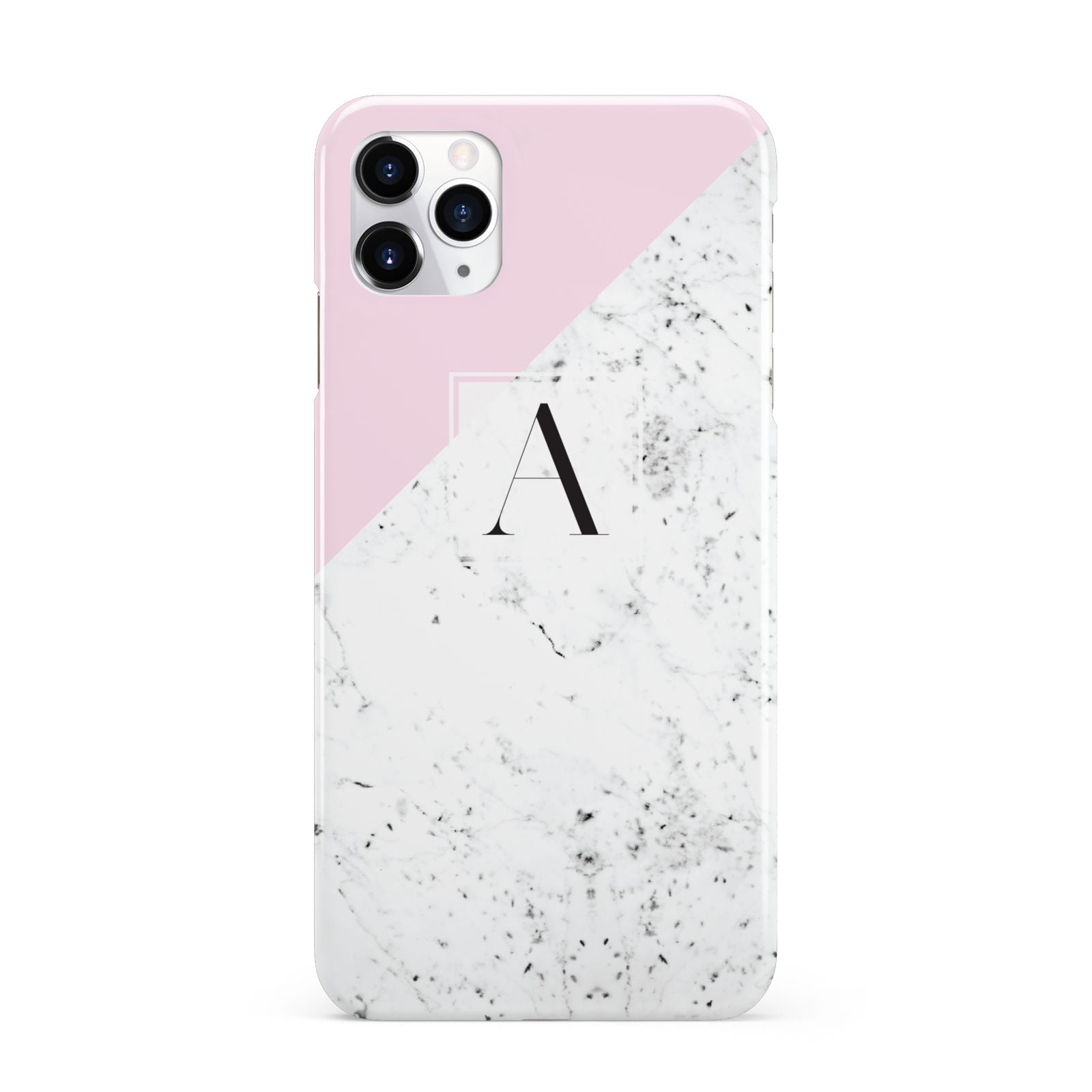 Personalised Monogram Initial Letter Marble iPhone 11 Pro Max 3D Snap Case