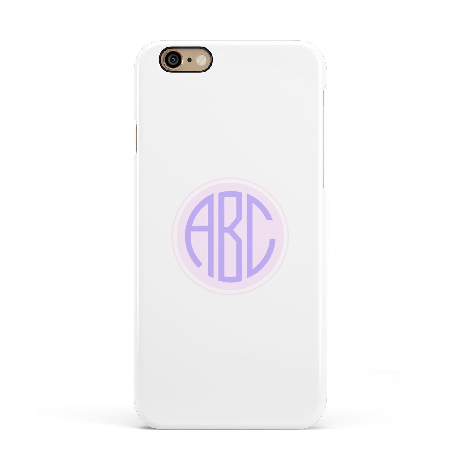 Personalised Monogram Initials Custom Clear Apple iPhone 6 3D Snap Case