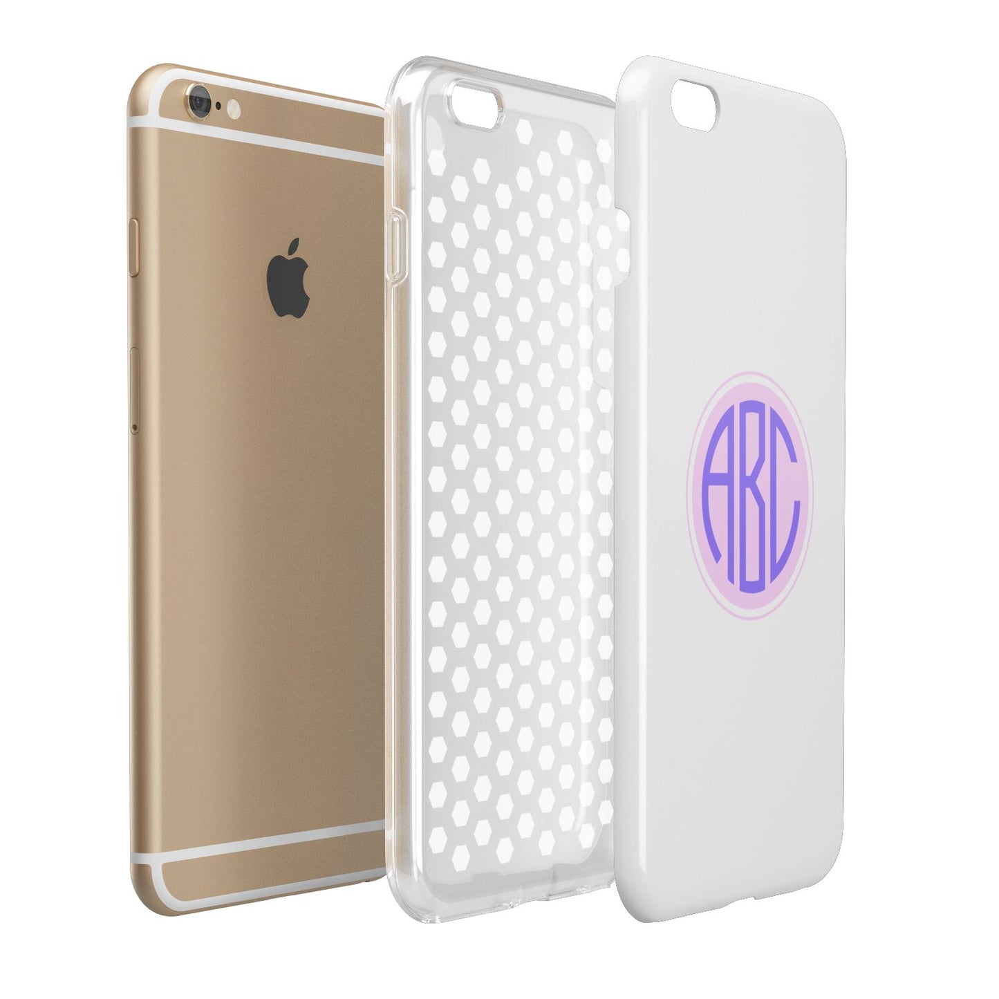 Personalised Monogram Initials Custom Clear Apple iPhone 6 Plus 3D Tough Case Expand Detail Image