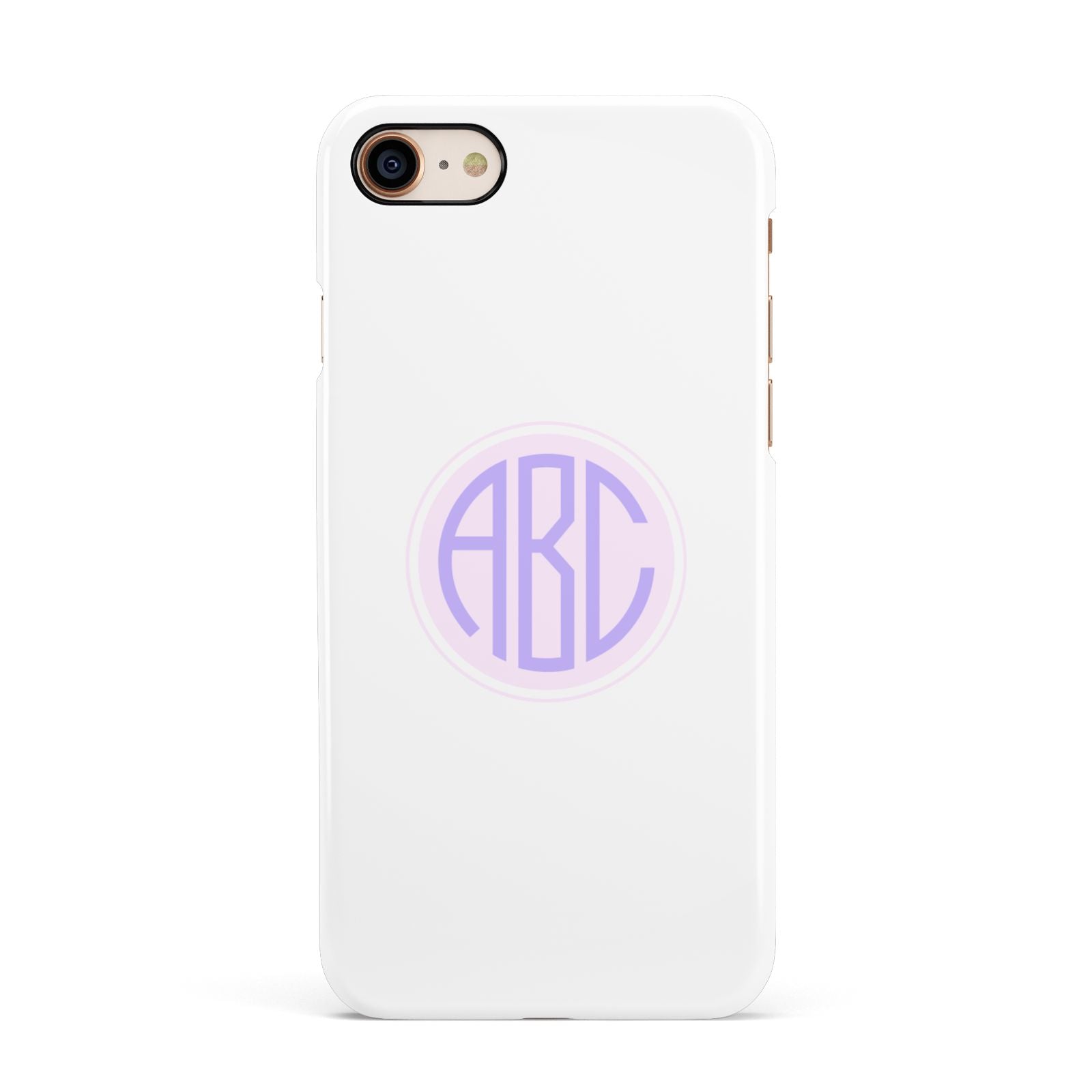 Personalised Monogram Initials Custom Clear Apple iPhone 7 8 3D Snap Case