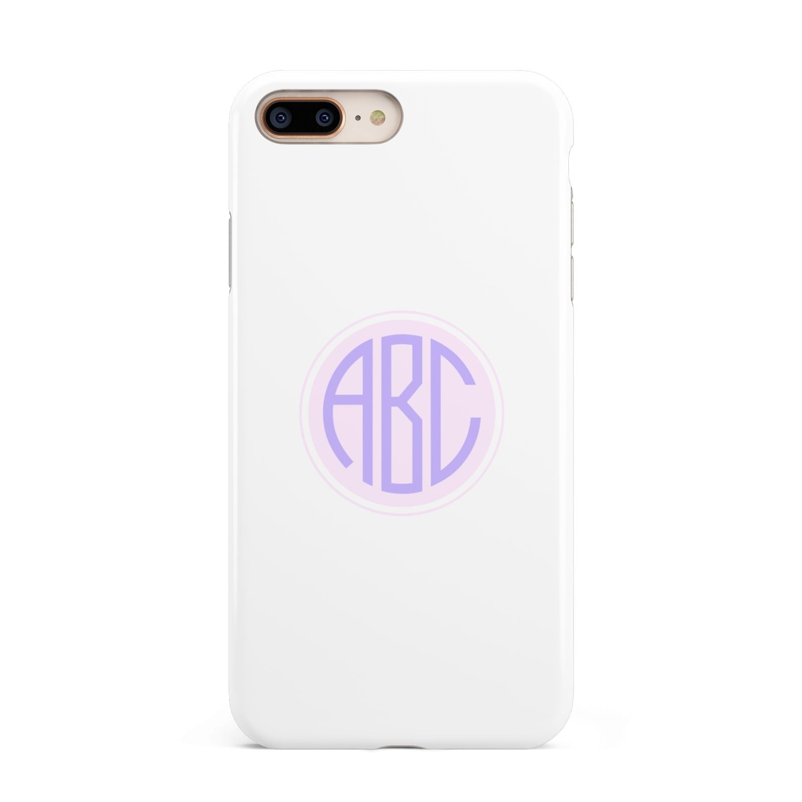 Personalised Monogram Initials Custom Clear Apple iPhone 7 8 Plus 3D Tough Case