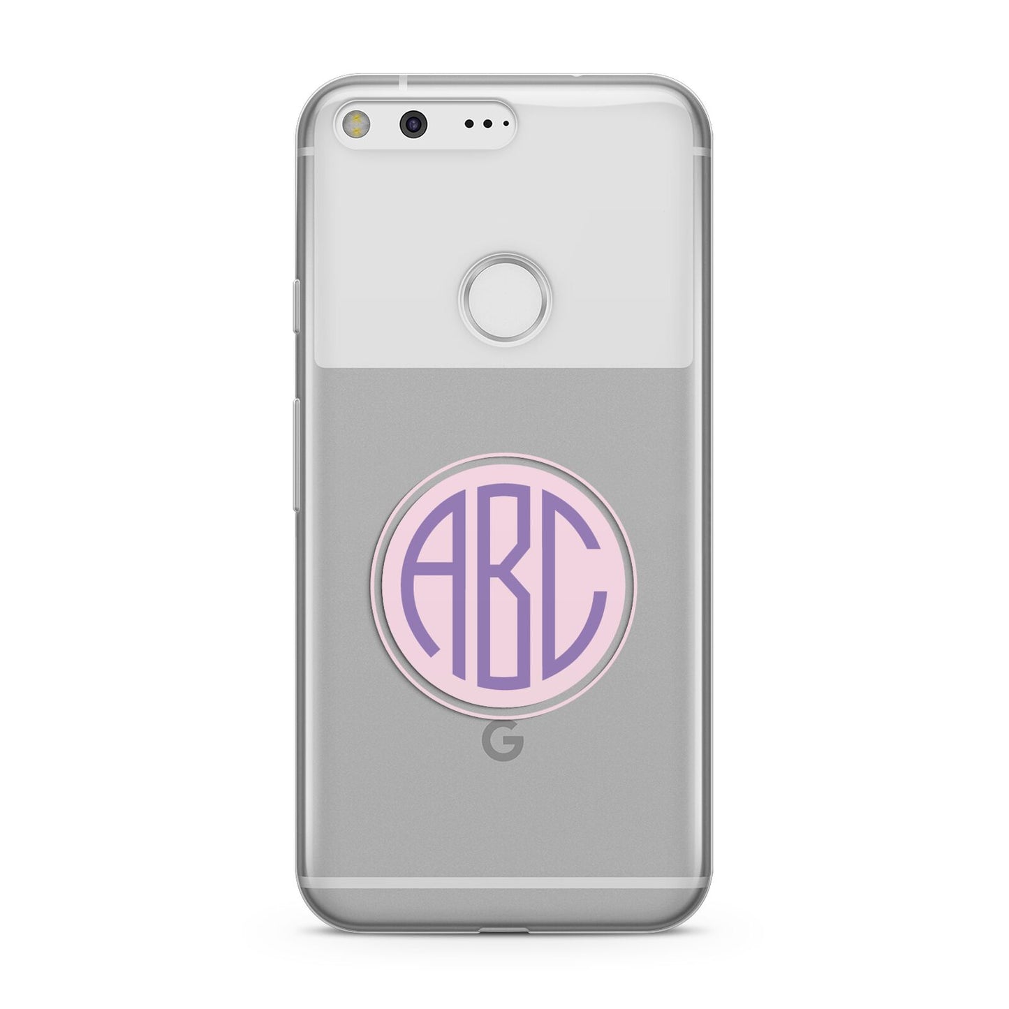 Personalised Monogram Initials Custom Clear Google Pixel Case