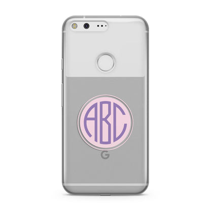 Personalised Monogram Initials Custom Clear Google Pixel Case