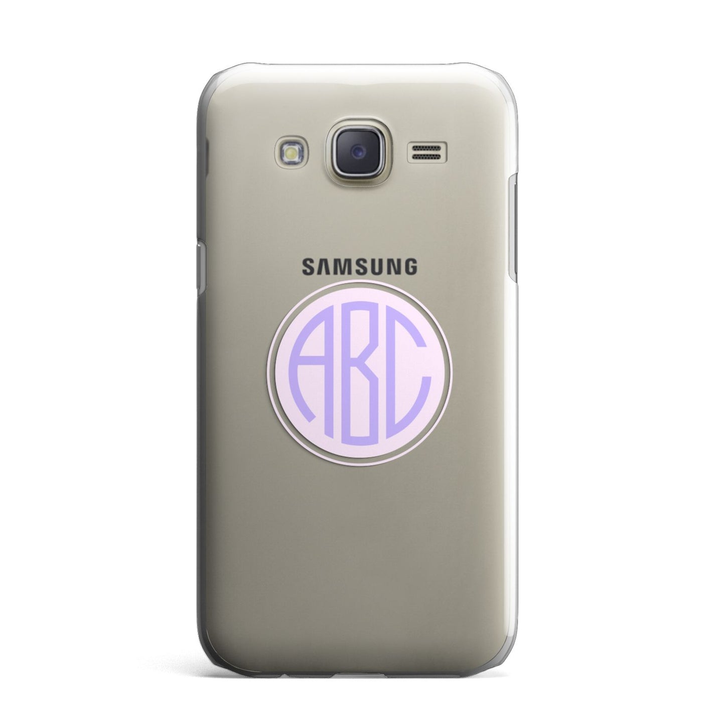 Personalised Monogram Initials Custom Clear Samsung Galaxy J7 Case