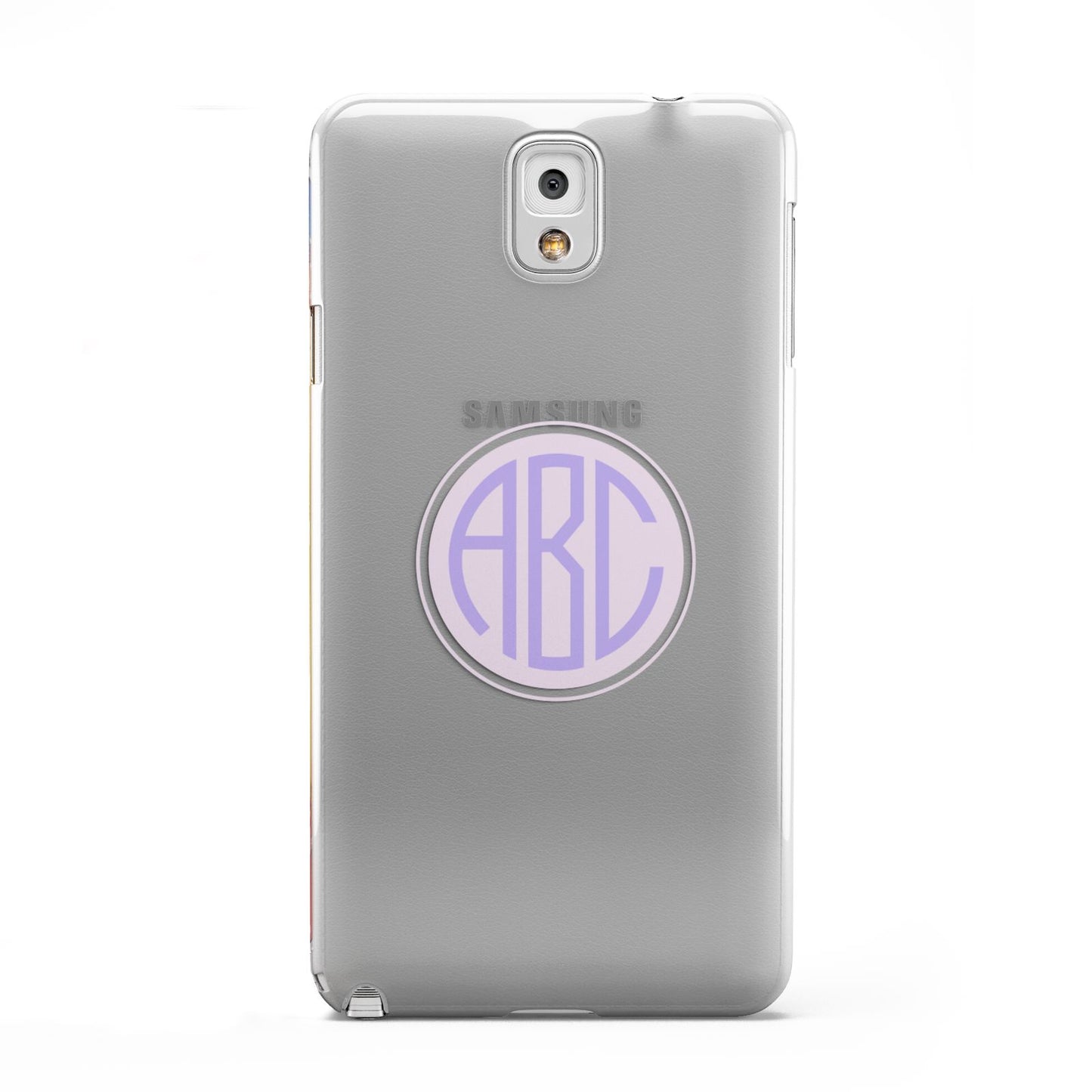 Personalised Monogram Initials Custom Clear Samsung Galaxy Note 3 Case