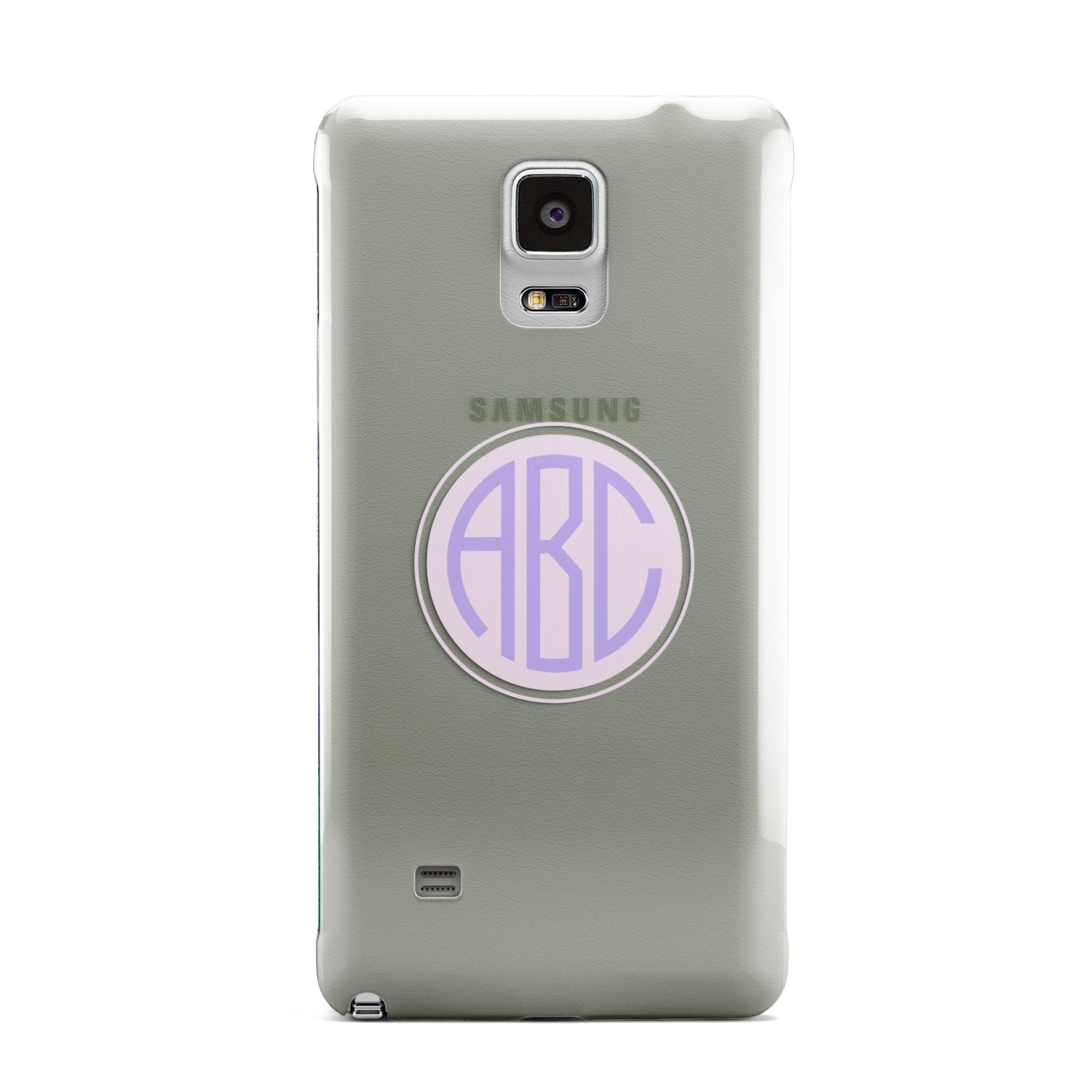 Personalised Monogram Initials Custom Clear Samsung Galaxy Note 4 Case