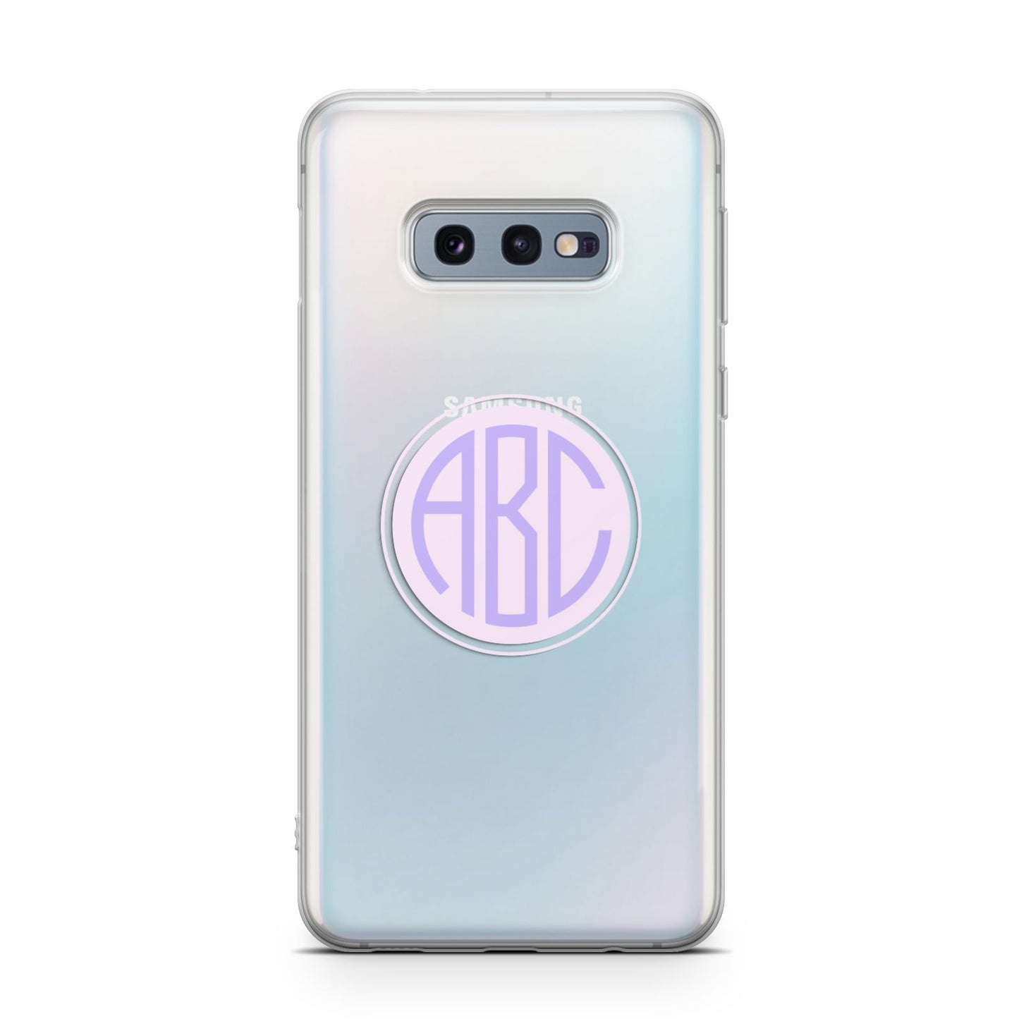 Personalised Monogram Initials Custom Clear Samsung Galaxy S10E Case