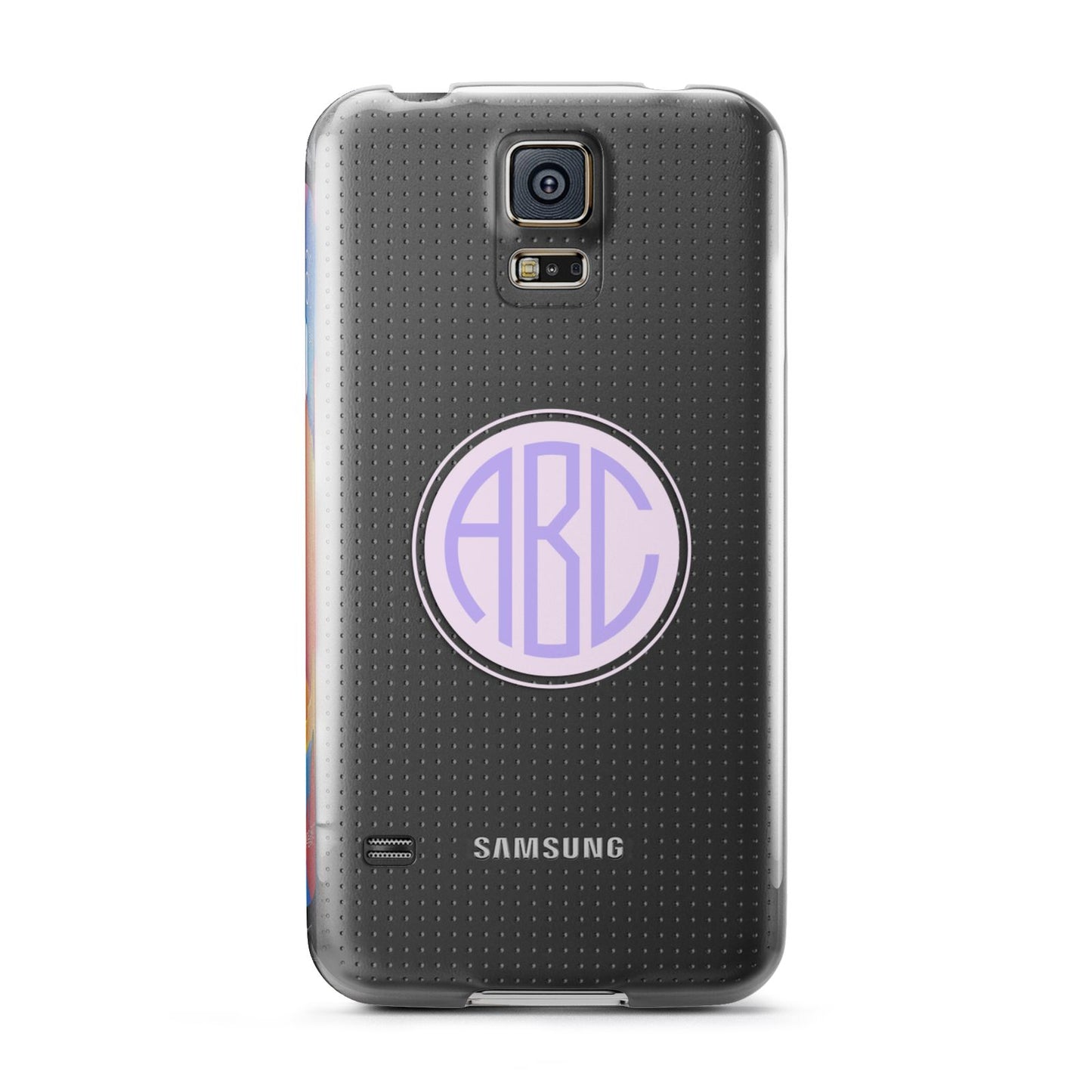 Personalised Monogram Initials Custom Clear Samsung Galaxy S5 Case