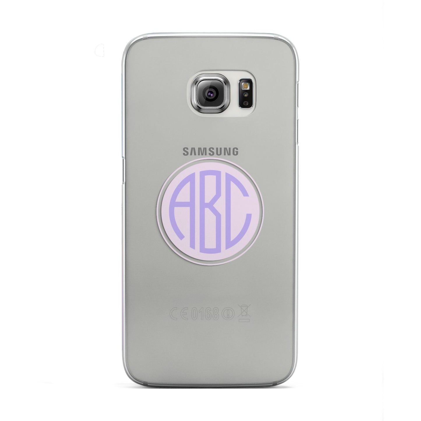 Personalised Monogram Initials Custom Clear Samsung Galaxy S6 Edge Case