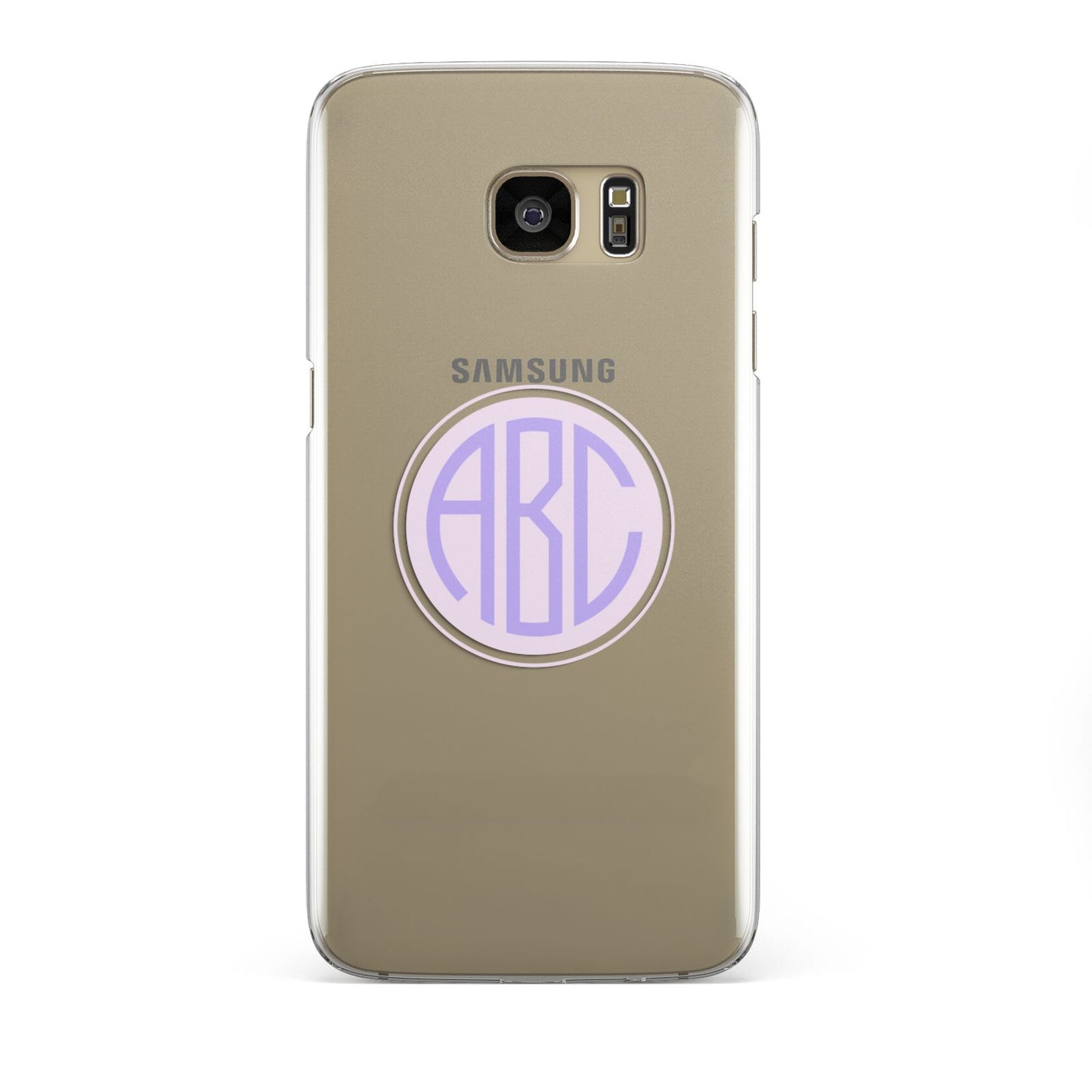 Personalised Monogram Initials Custom Clear Samsung Galaxy S7 Edge Case