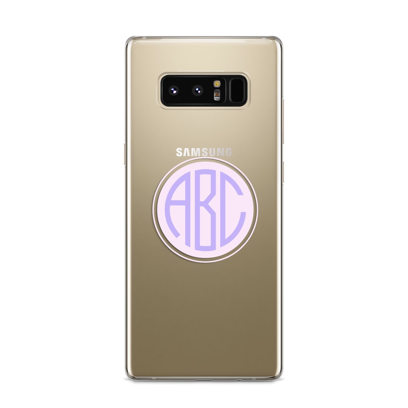 Personalised Monogram Initials Custom Clear Samsung Galaxy S8 Case