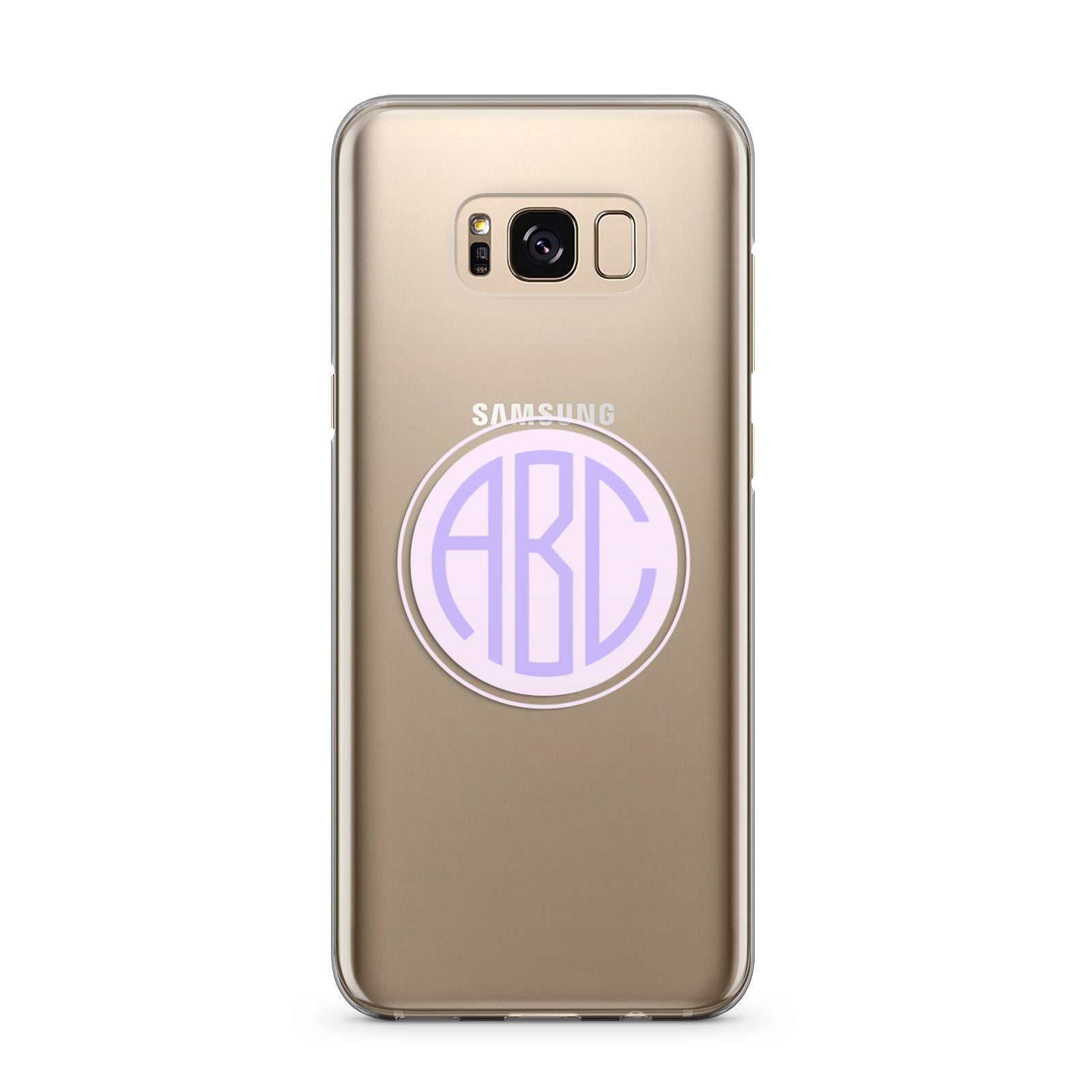 Personalised Monogram Initials Custom Clear Samsung Galaxy S8 Plus Case