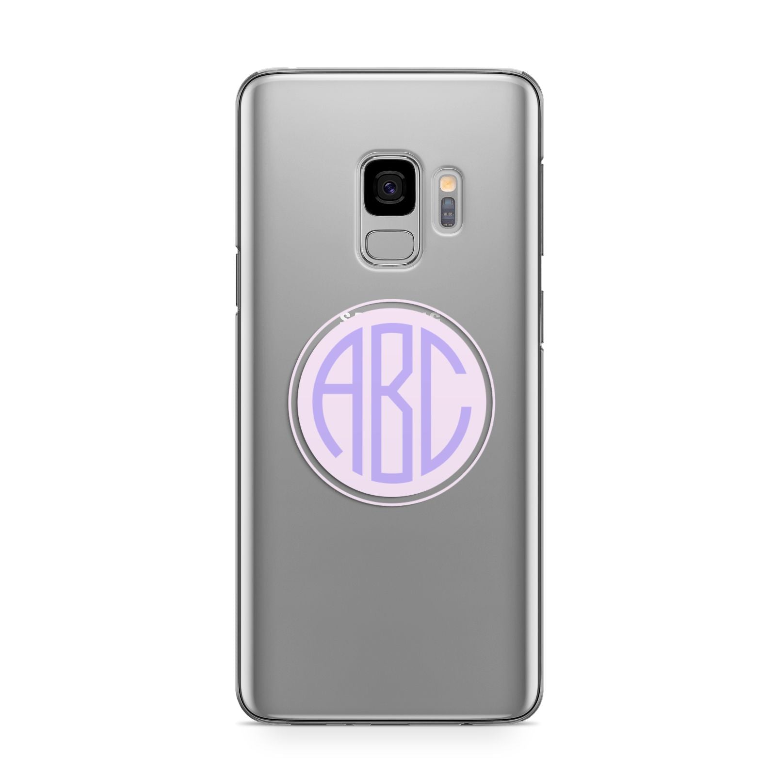 Personalised Monogram Initials Custom Clear Samsung Galaxy S9 Case