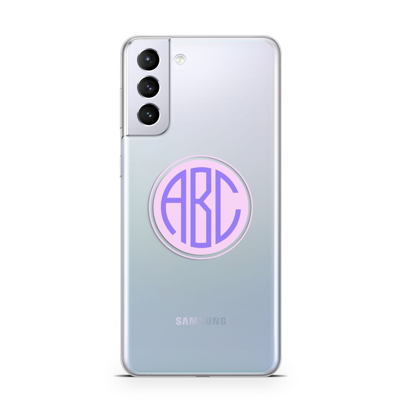 Personalised Monogram Initials Custom Clear Samsung S21 Plus Phone Case