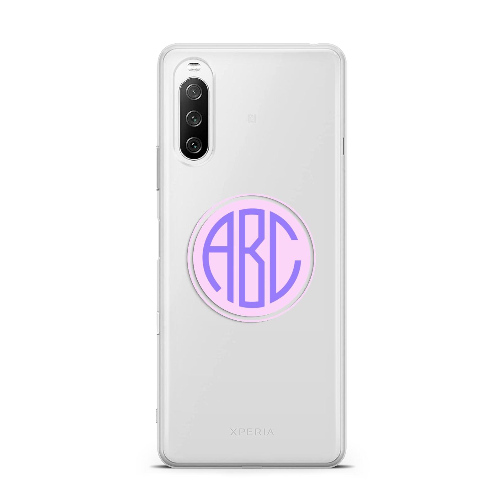 Personalised Monogram Initials Custom Clear Sony Xperia 10 III Case