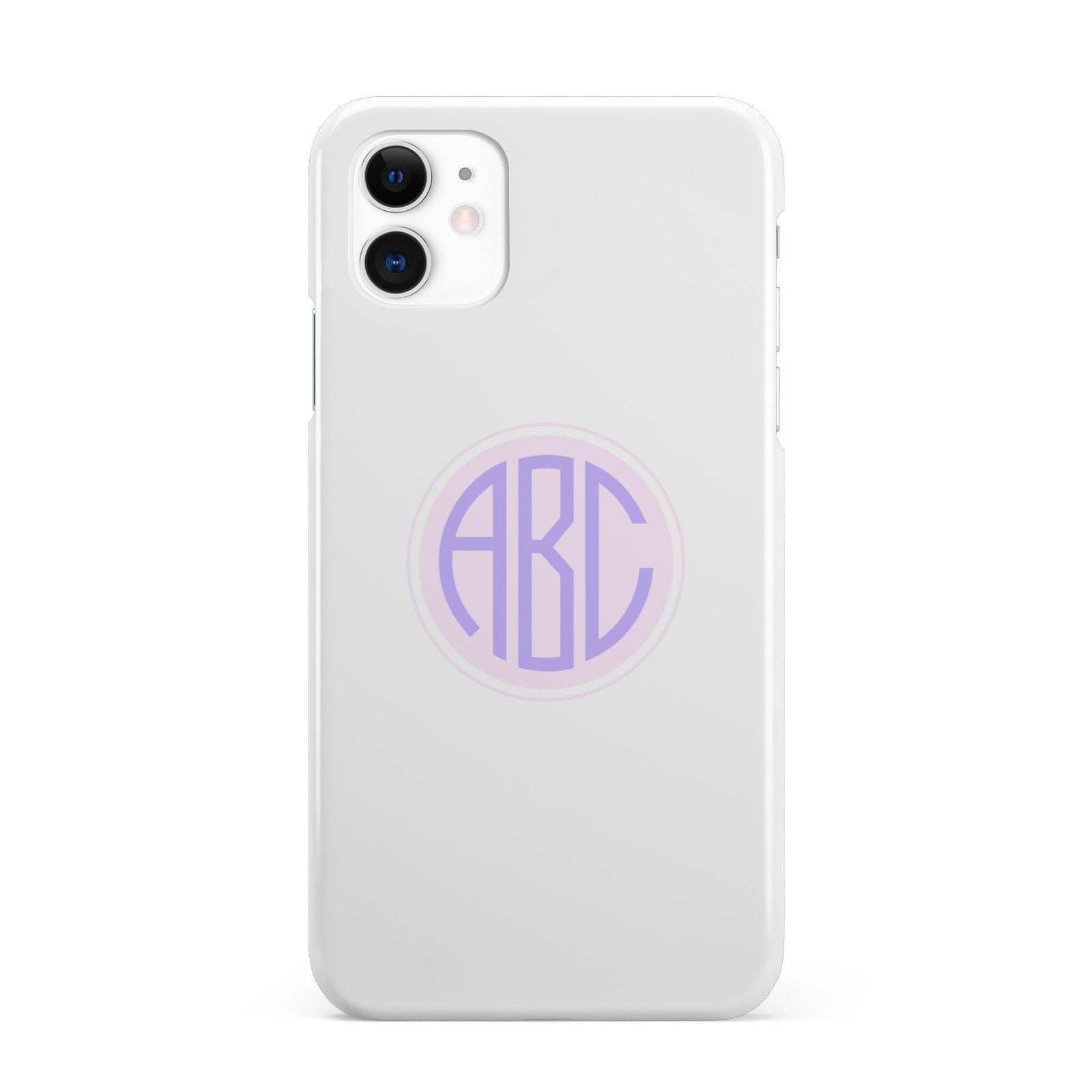 Personalised Monogram Initials Custom Clear iPhone 11 3D Snap Case