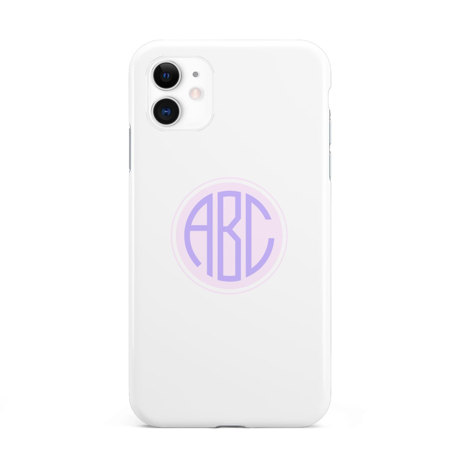 Personalised Monogram Initials Custom Clear iPhone 11 3D Tough Case