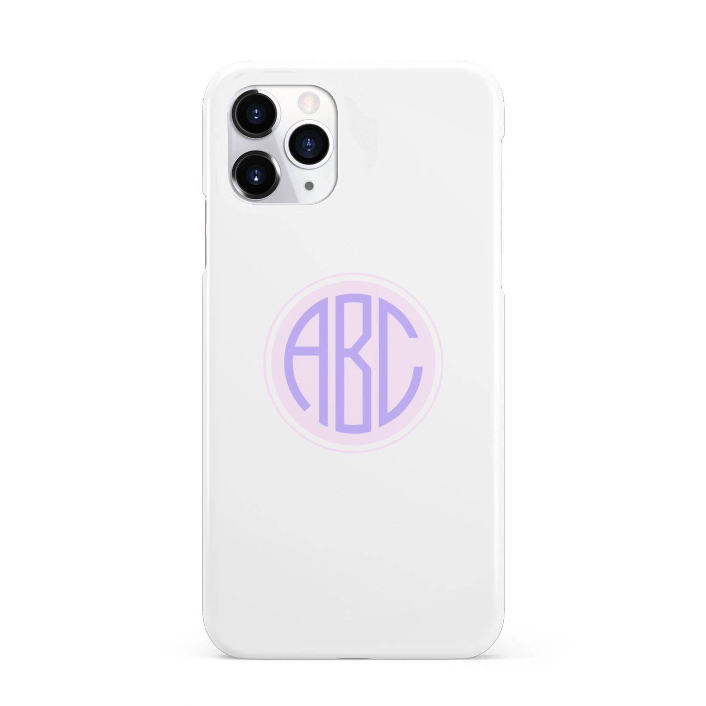 Personalised Monogram Initials Custom Clear iPhone 11 Pro 3D Snap Case