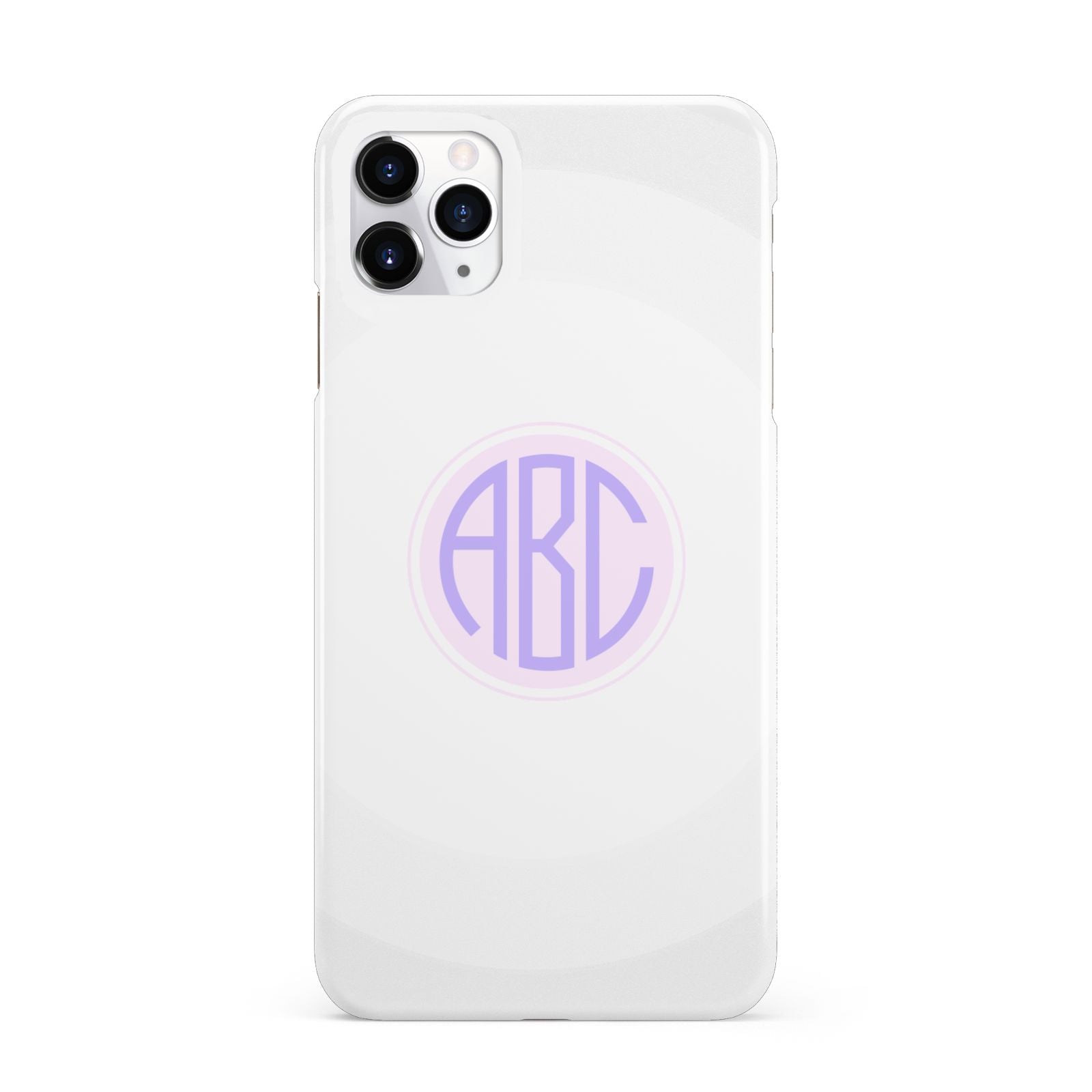 Personalised Monogram Initials Custom Clear iPhone 11 Pro Max 3D Snap Case