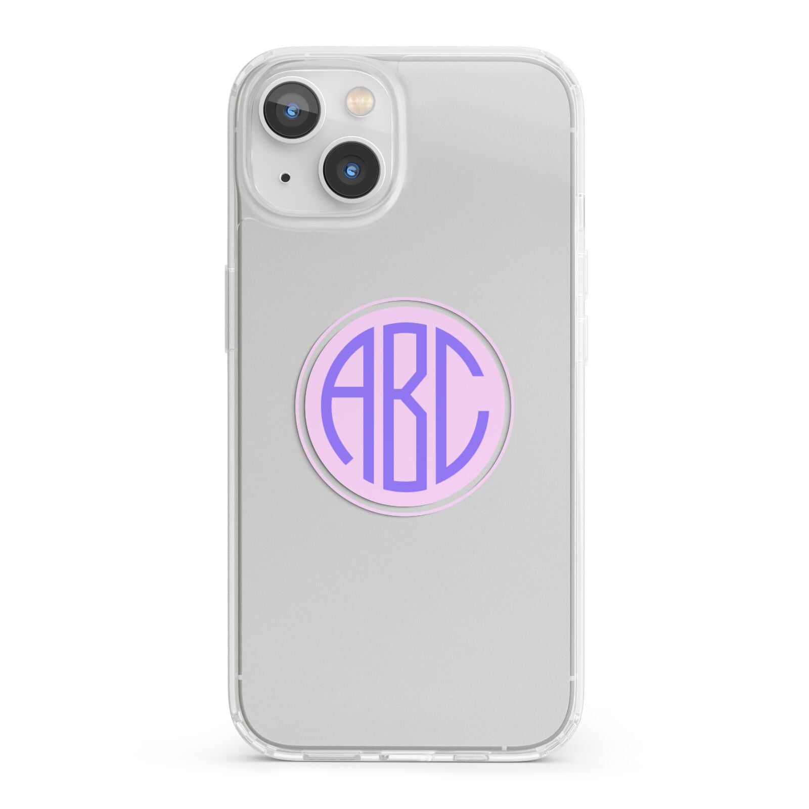 Personalised Monogram Initials Custom Clear iPhone 13 Clear Bumper Case