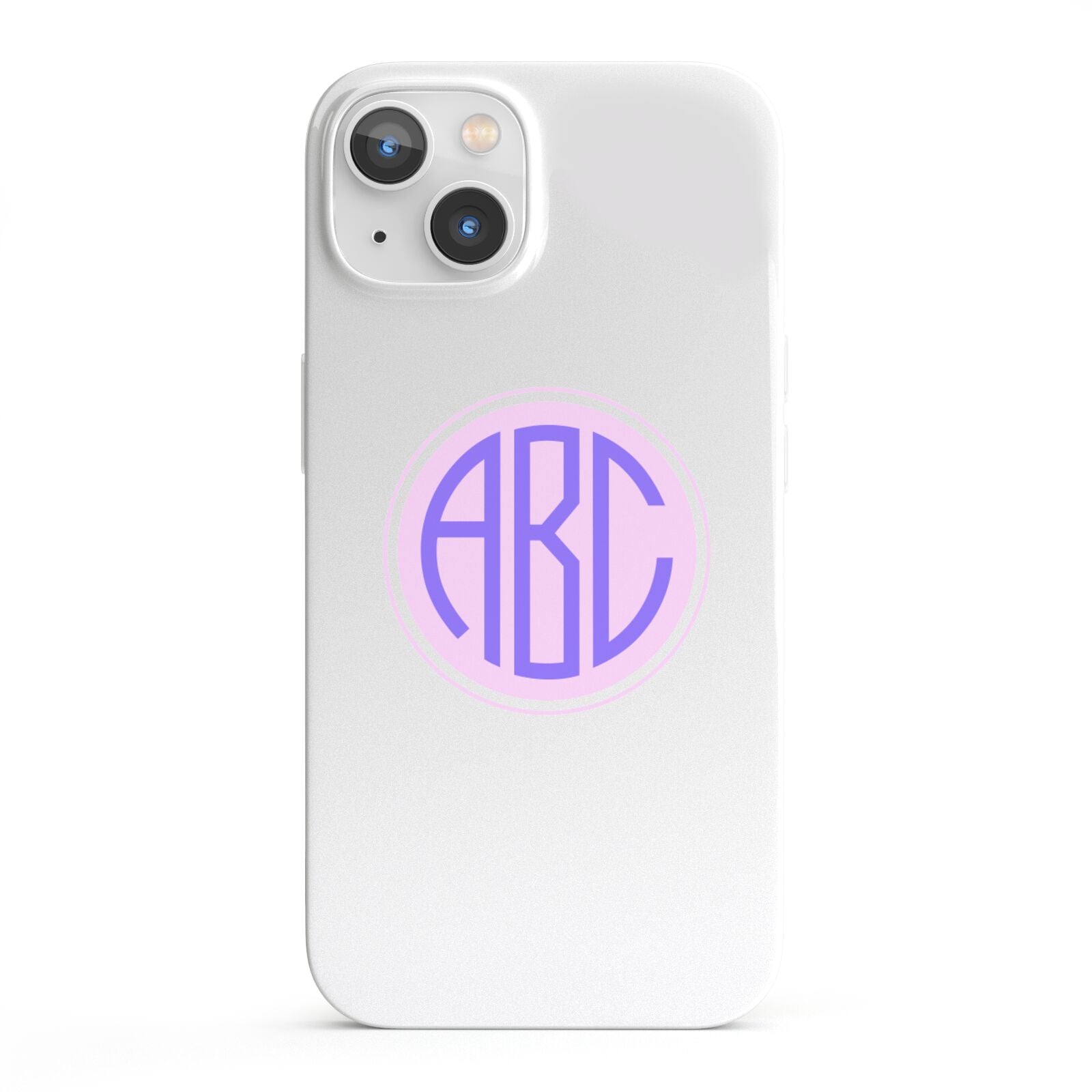 Personalised Monogram Initials Custom Clear iPhone 13 Full Wrap 3D Snap Case