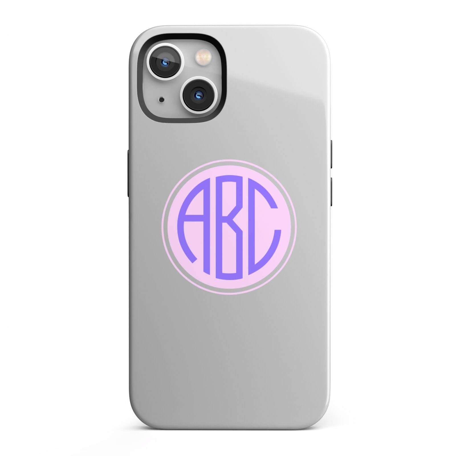 Personalised Monogram Initials Custom Clear iPhone 13 Full Wrap 3D Tough Case