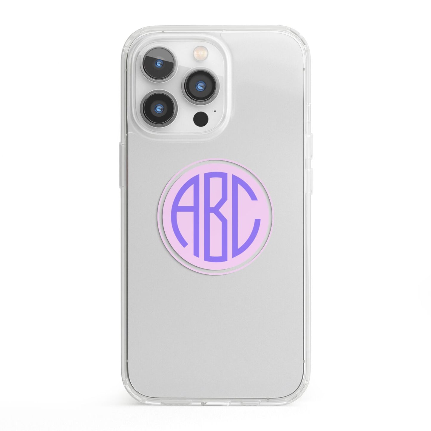 Personalised Monogram Initials Custom Clear iPhone 13 Pro Clear Bumper Case